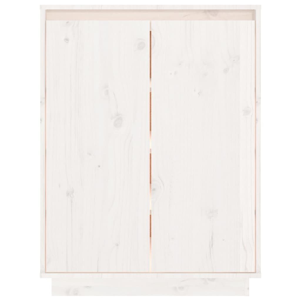 Kiefer-Massivholz (LxBxH: 35x60x80 Weiß in Schuhschrank aus möbelando cm) 3013360