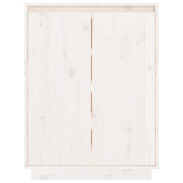 möbelando Schuhschrank 3013360 (LxBxH: 35x60x80 cm) aus Kiefer-Massivholz in Weiß