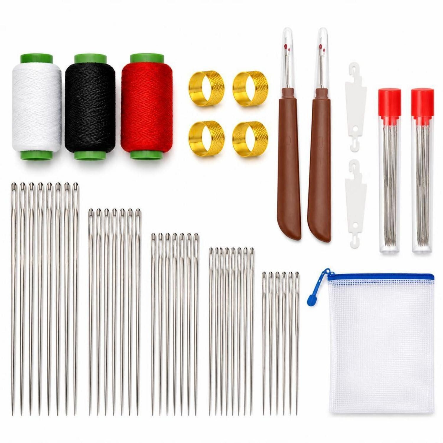 LuxusKollektion Nähnadeln Nähnadel-Set 74-teilig mit großem Öhr