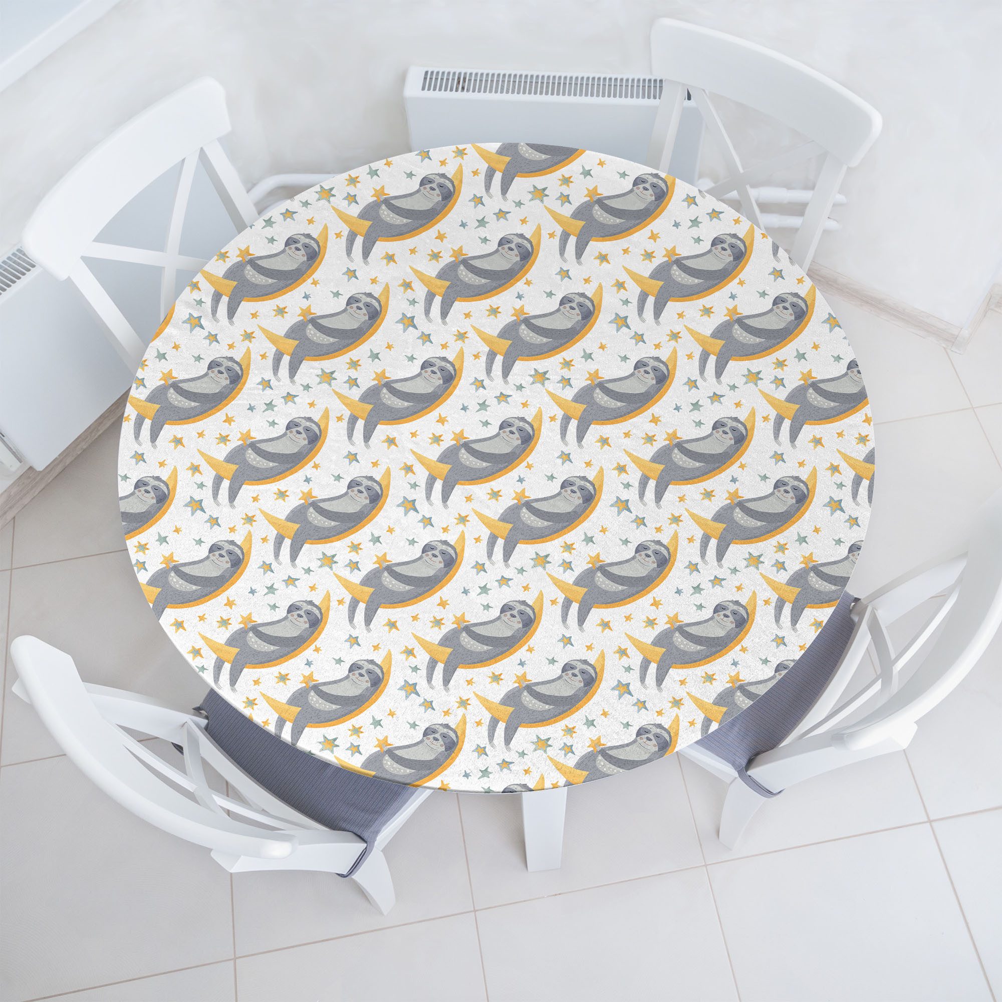 Tischdecke Rundum-elastische Stofftischdecke