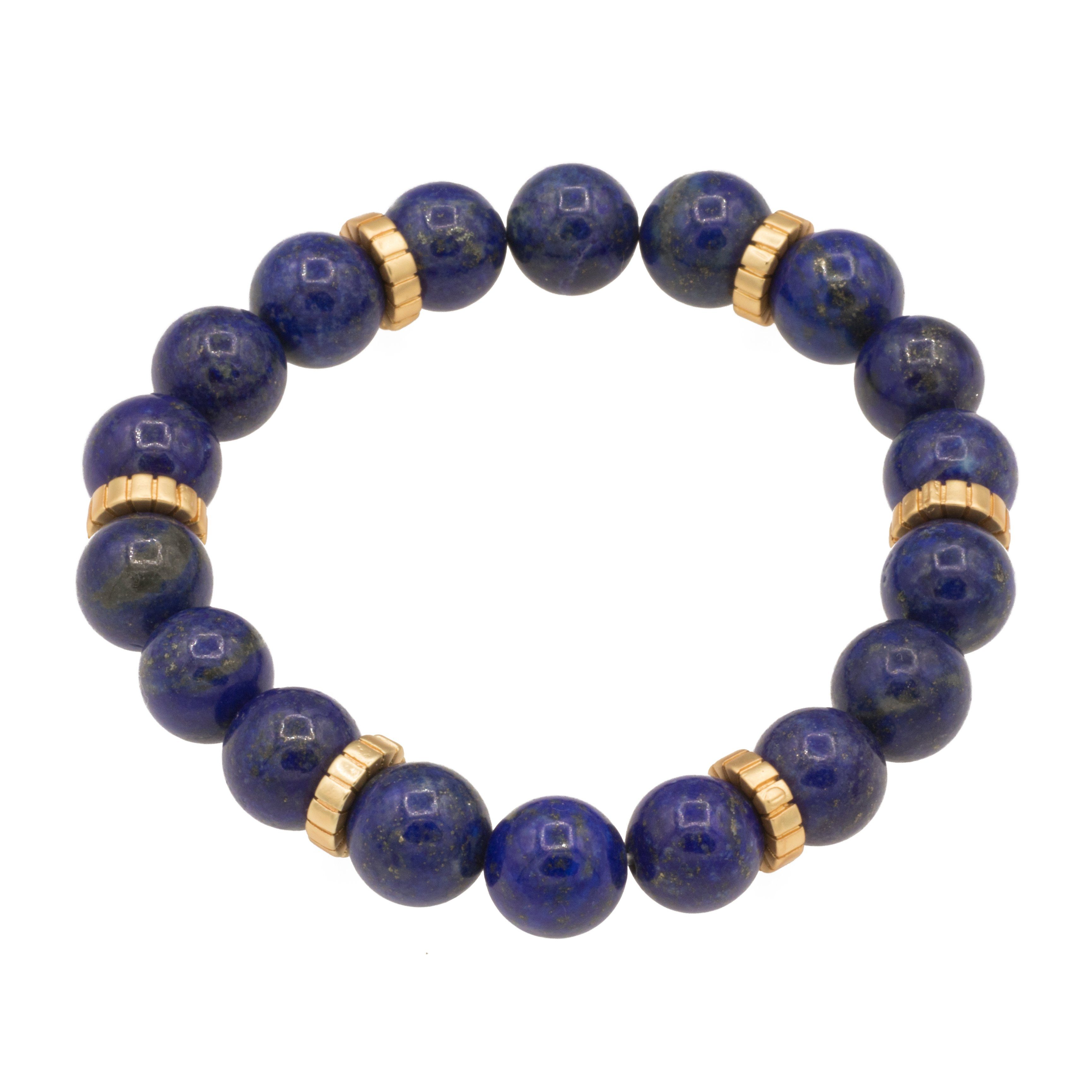 Bella Carina Perlenarmband Armband mit 10 mm Lapislazuli und Verzierungen, günstig online kaufen