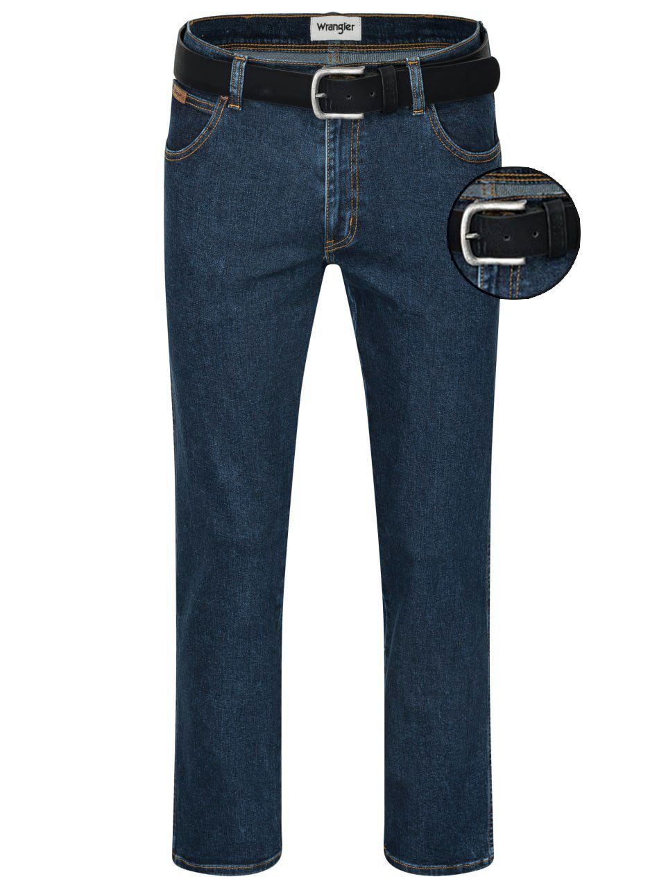 Wrangler Straight-Jeans Texas Authentic Straight Herren-Strechjeans mit Gür günstig online kaufen