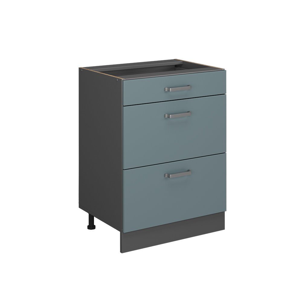 Vicco Unterschrank R-Line, Blau-Grau/Anthrazit, 60 cm günstig online kaufen