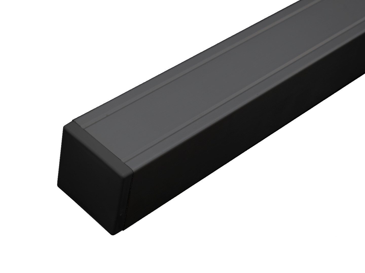 WPC Profi Zaunpfosten Zaunpfosten Aluminium Pfosten Zaunpfahl Holzkern 270 x 6,8 x 6,8 cm, (Zaunpfosten, 1-St., für WPC Zaun)