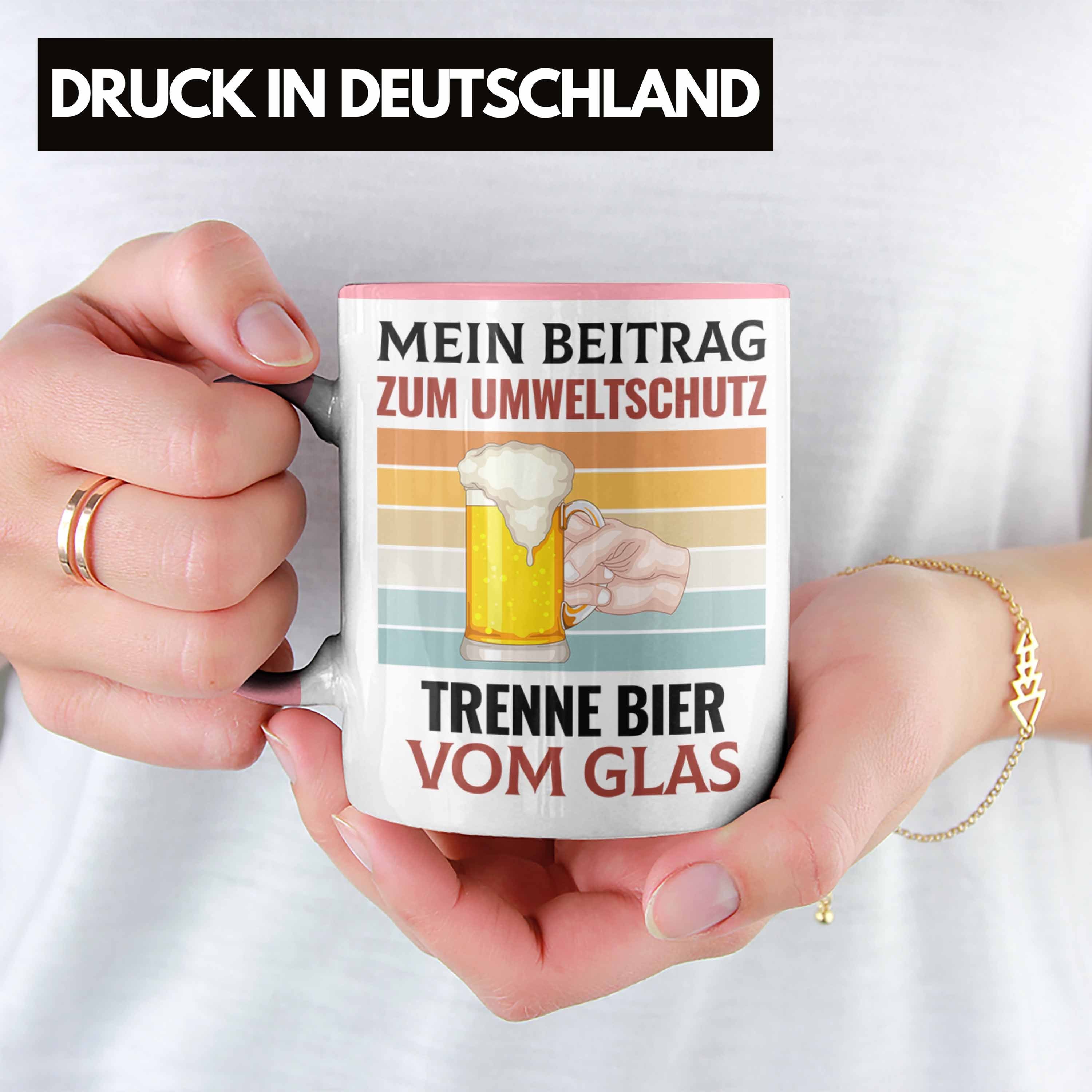 Saufen Alkohol Bier-Trinker Tasse Rosa Trenne Glas Vom Ich Geschenkide Trendation Tasse Bier