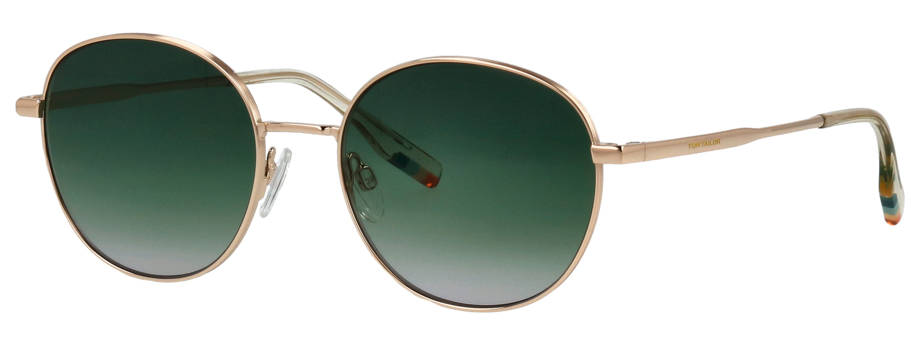TOM TAILOR Sonnenbrille Modell 675000 Form Rund, Logoschriftzug auf Bügel, Metallfassung