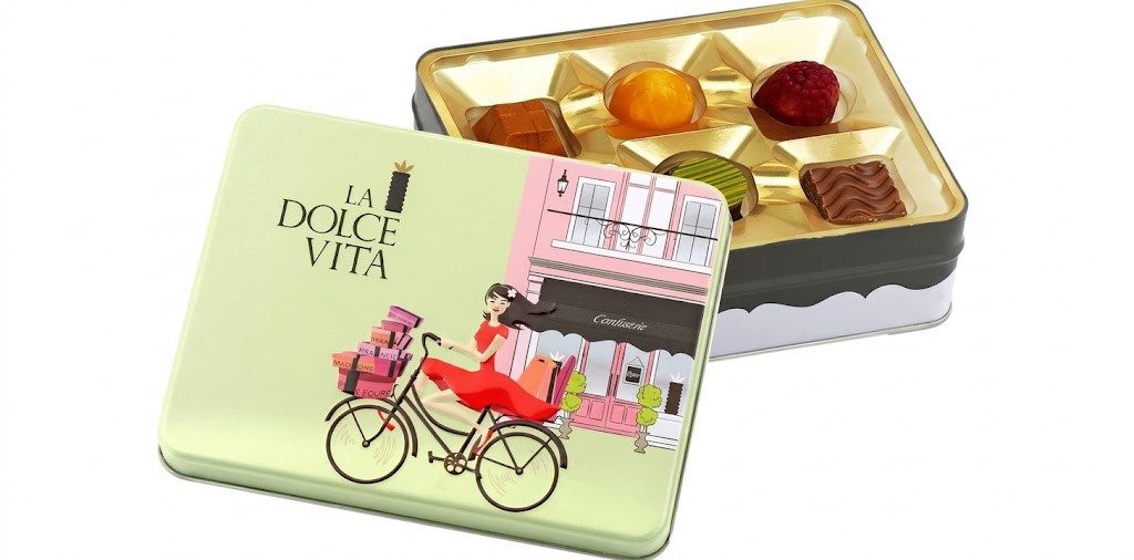 Confiserie Rabbel Schokolade Präsentdosen mit Pralinen und Trüffel 75g, 1 x
