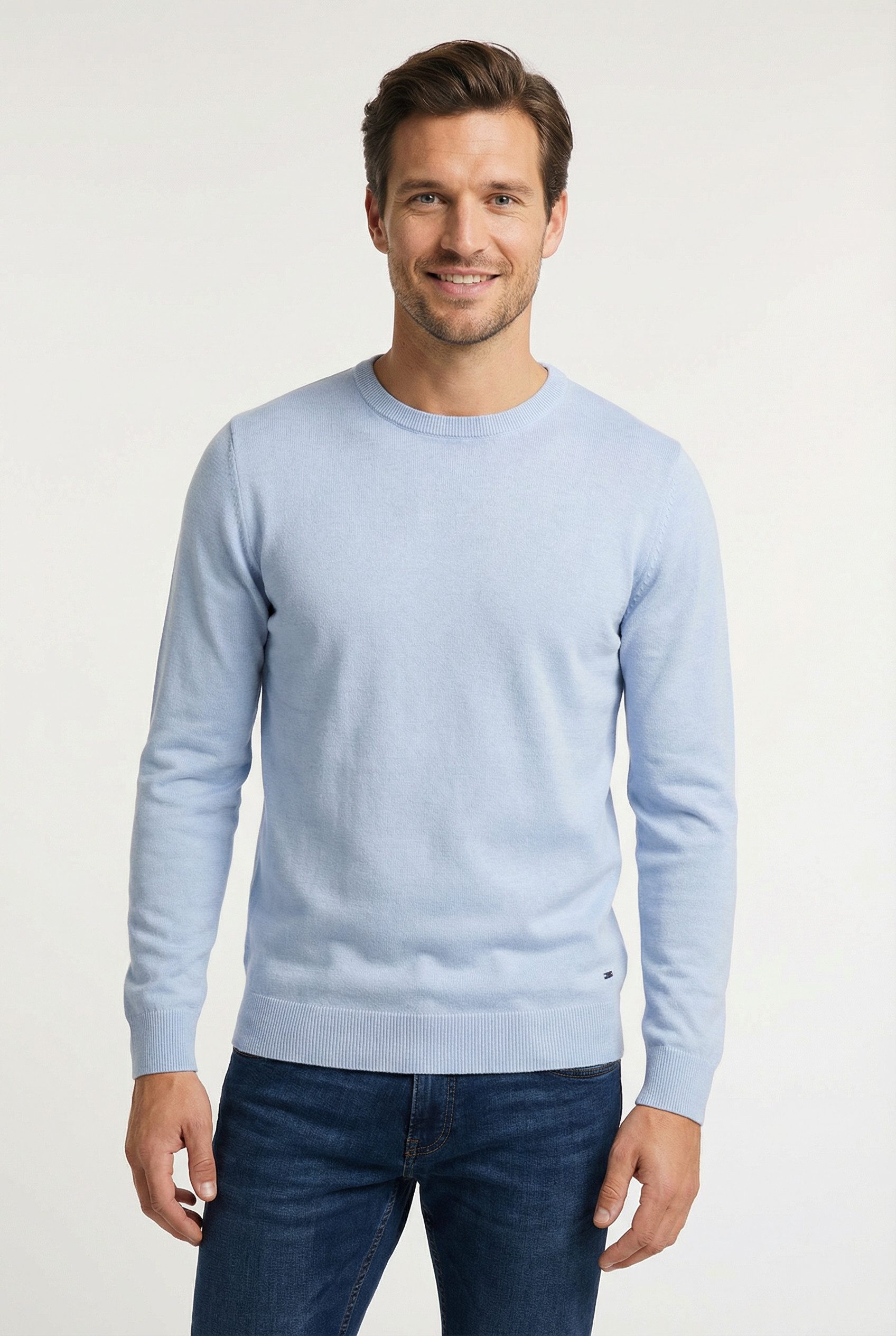 Petrol Industries Rundhalspullover Materialmix mit Baumwollanteil günstig online kaufen