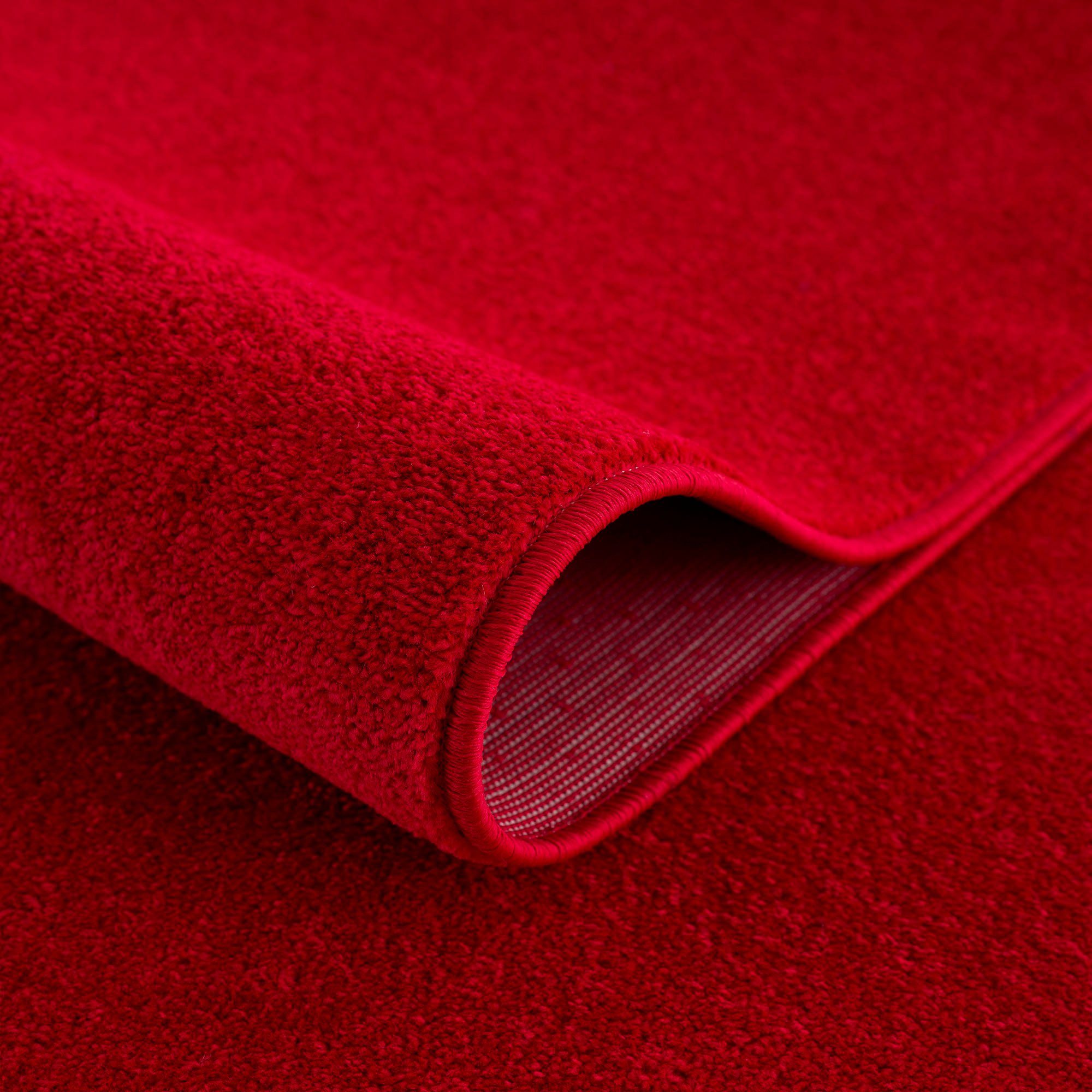 Uni, Höhe: Sanat, Kurzflorteppich, 13 rechteckig, robuster rot mm, Teppich Farbauswahl große
