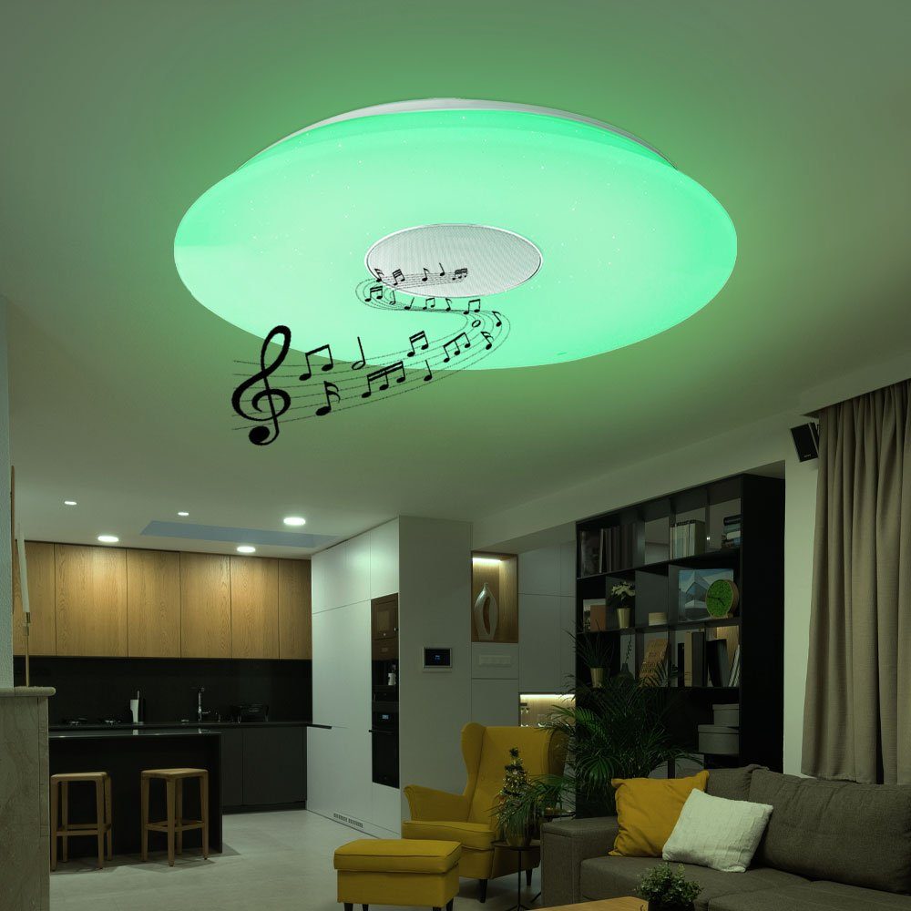Bluetooth LED Deckenleuchte, Tageslicht Decken RGB etc-shop Fernbedienung LED Leuchten