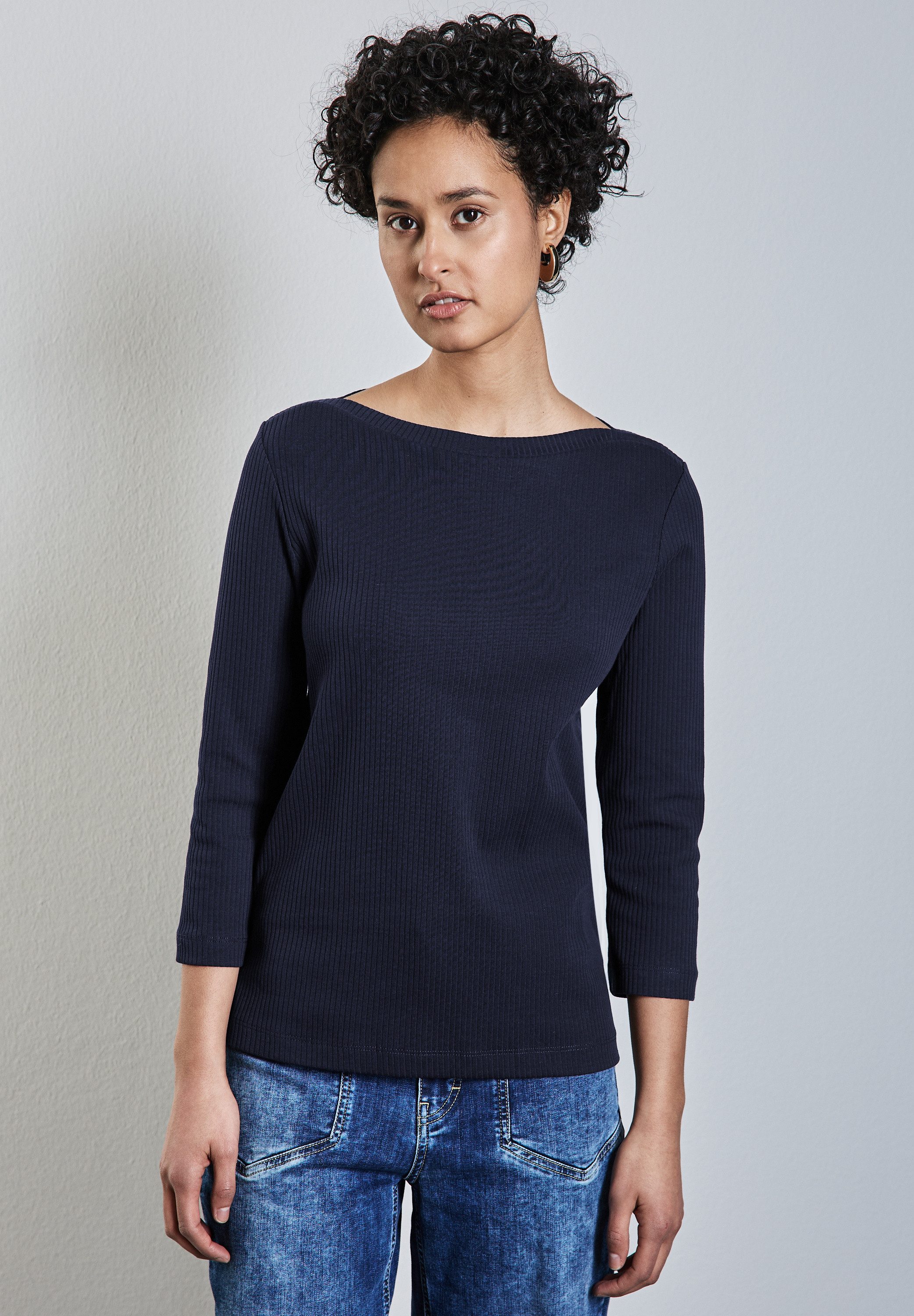 STREET ONE 3/4-Arm-Shirt, aus softem Materialmix günstig online kaufen
