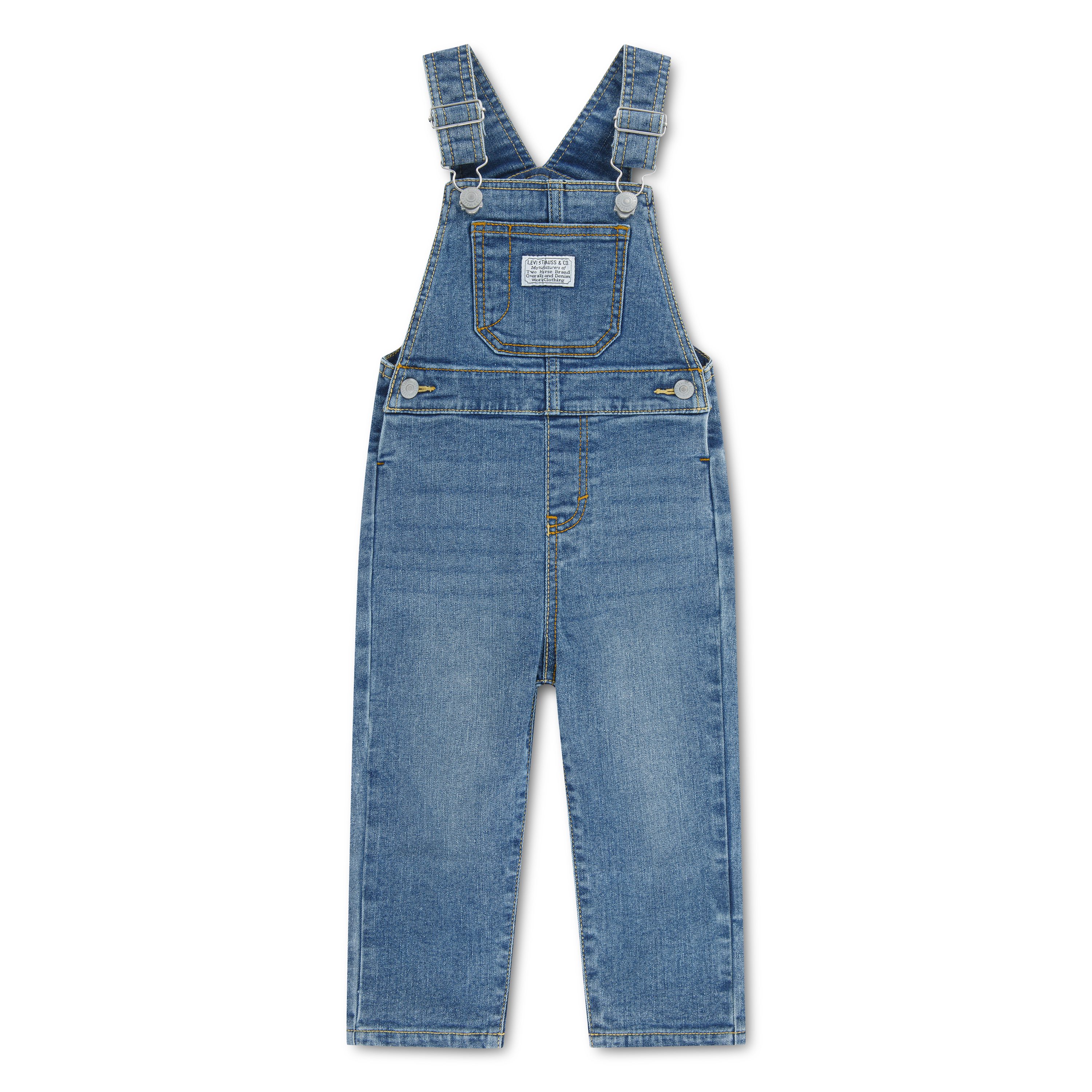 Levi's® Kids Jeanslatzhose LVN DENIM OVERALL wickelfreundliche Knopföffnung, Regular Fit