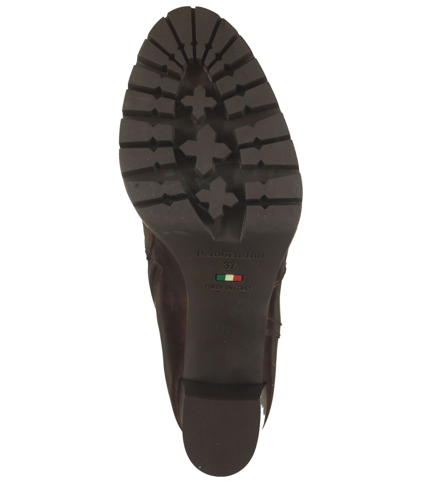 Leder/Textil Giardini High-Heel-Stiefelette Stiefelette Nero