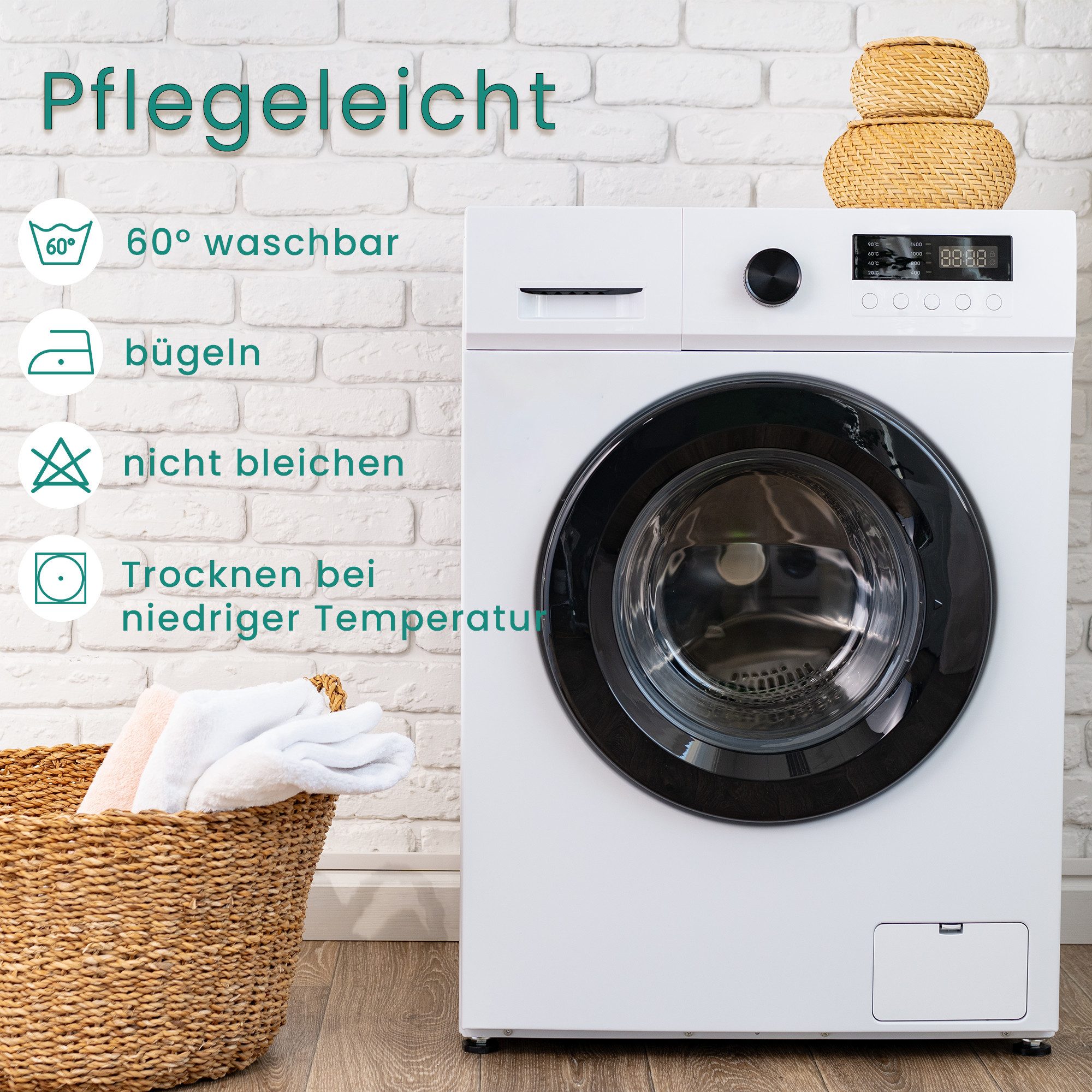 livessa Kissenbezug 2er Set Kissenbezug - Verdeckter Reißverschluss - Kopfkissenbezug, %100 Baumwolle Jersey Stoff 140 g/m², Ultra Weich und Atmungsaktiv