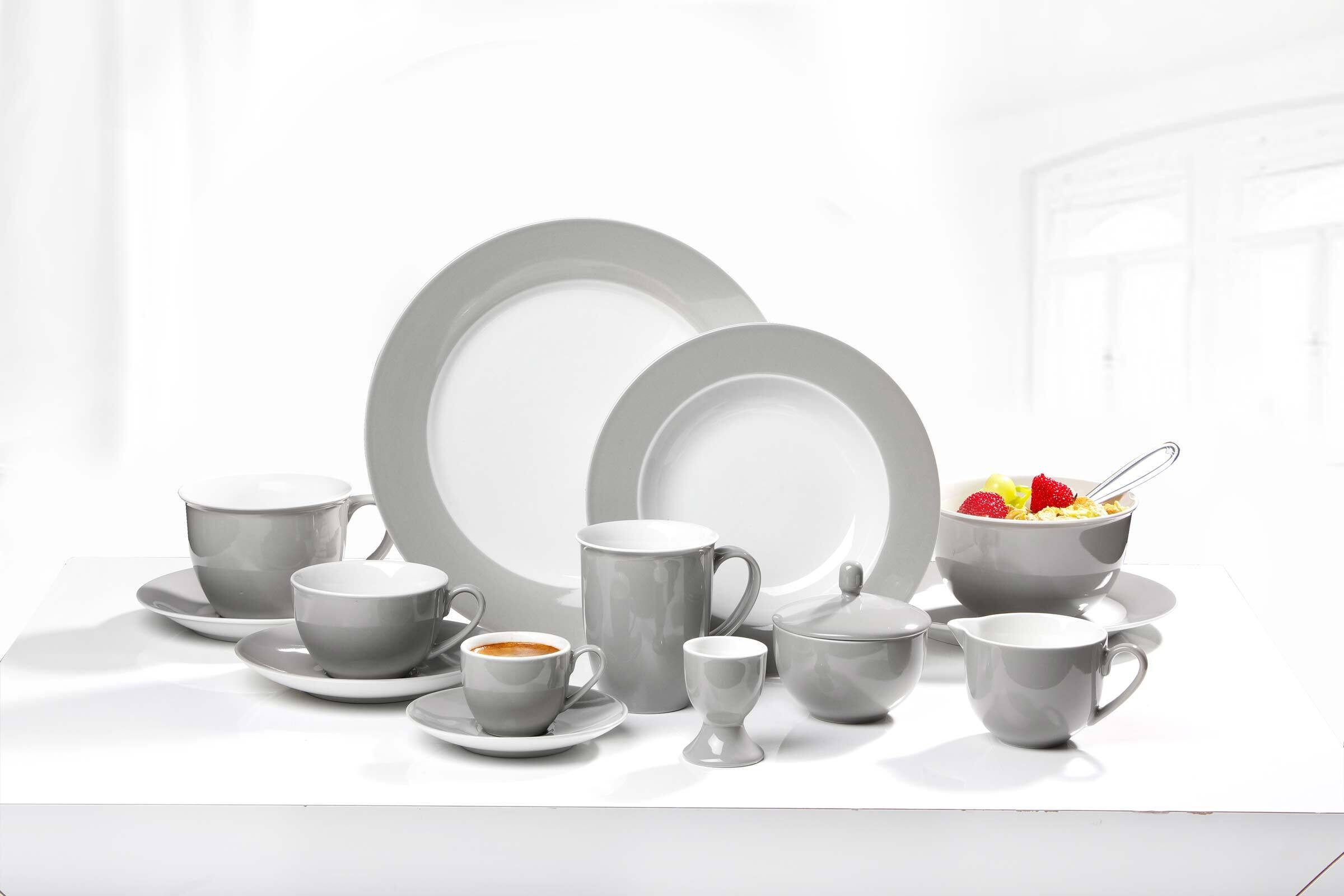 Ritzenhoff & Breker Tafelservice Doppio Tafelservice 12er Set (12-tlg), 6 Personen, Porzellan