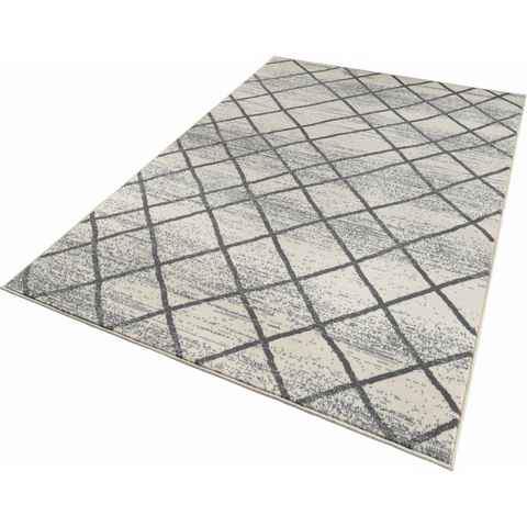 Teppich Rhombe, HANSE Home, rechteckig, Höhe: 9 mm, Geometrische Rauten Design, Scandi Look, Robust, Pflegeleicht