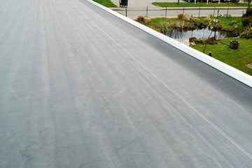 Skanholz Einzelcarport Wendland, BxT: 409x870 cm, 210 cm Einfahrtshöhe, 409x870cm mit EPDM-Dach, rote Blende