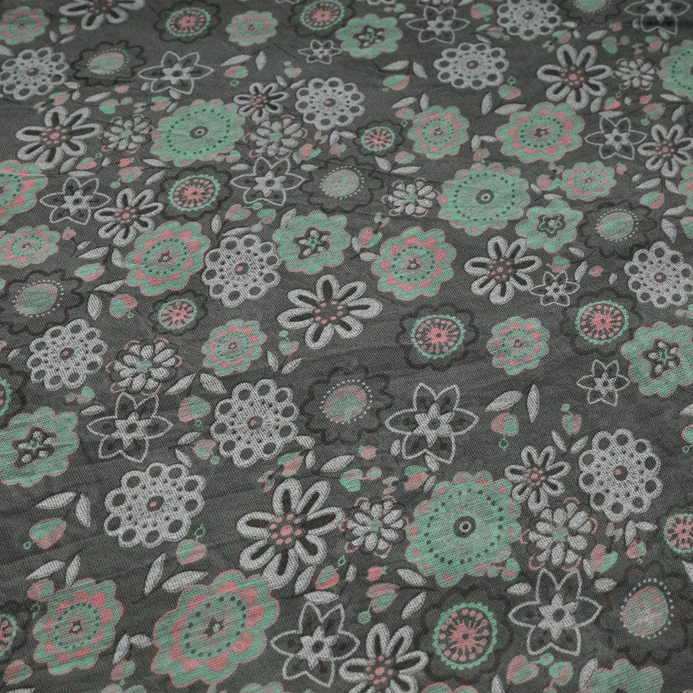 Goodman Design Modeschal Leichter unisex Schrägschal mit Blumenmuster – Made in Italy, Hochwertige Verarbeitung