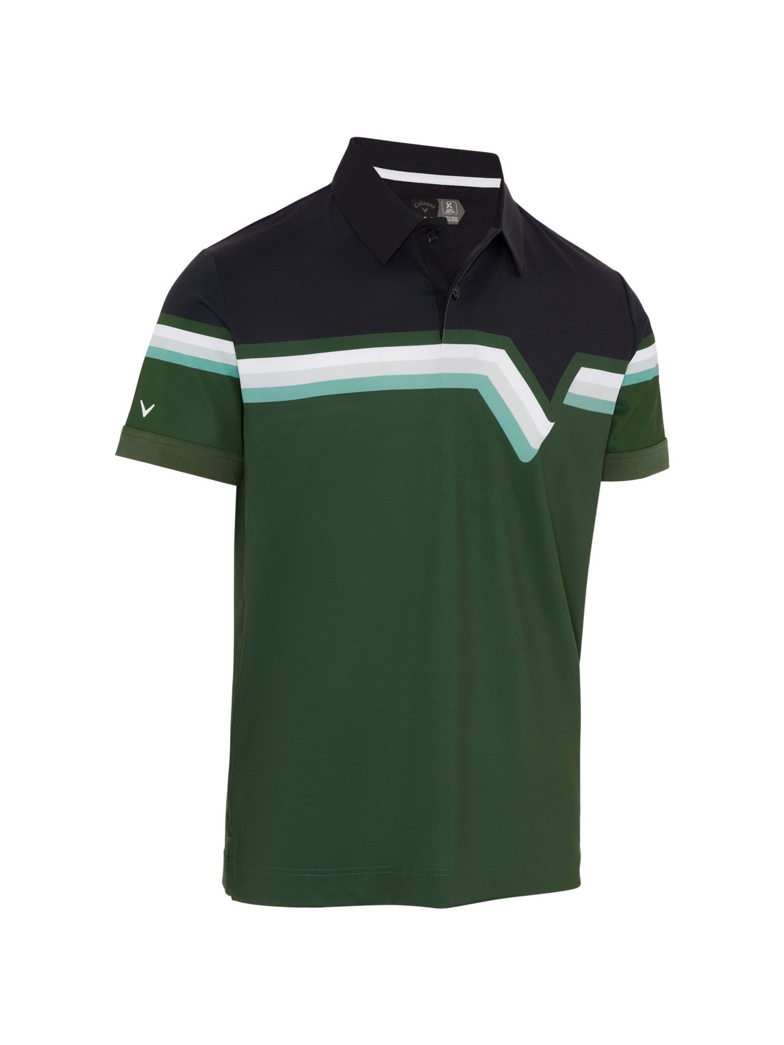 Callaway Poloshirt Callaway Golf Racer Chev Block Polo (X Slim Fit) Herren (1-tlg) Komfort und Haltbarkeit