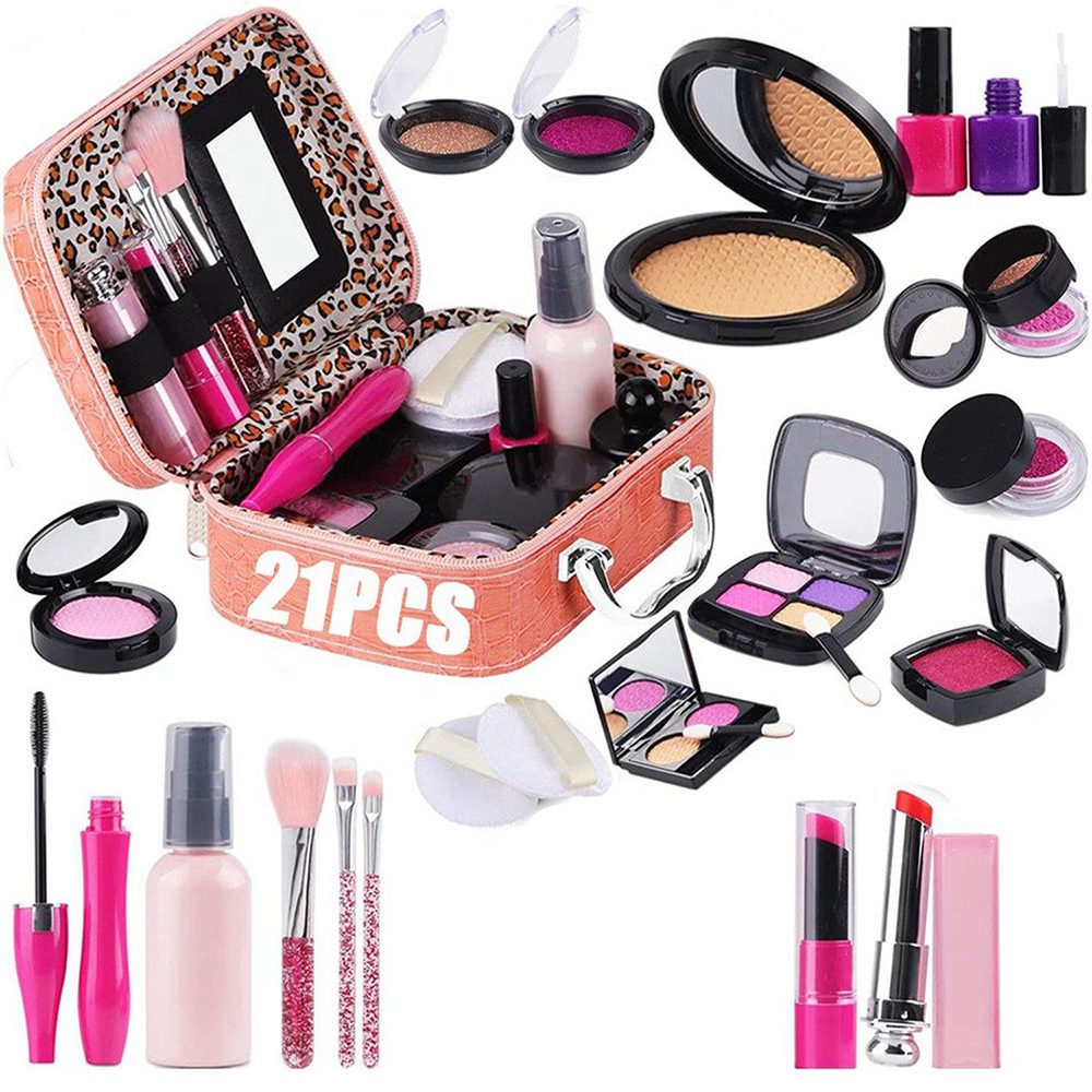 Flintry Lernspielzeug spielzeuge für Mädchen, schminke,Geburtstagsgeschenke,Kunststoff (22-St), Realistisches Make-up-Spielset – waschbares Make-up-Set,Kreativset