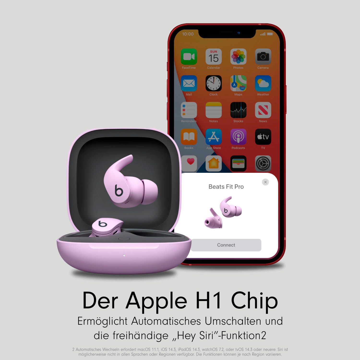 Beats by Dr. Dre Beats Fit Pro True wireless In-Ear-Kopfhörer (Active Noise Cancelling (ANC), True Wireless, kompatibel mit Siri, Siri, Bluetooth)