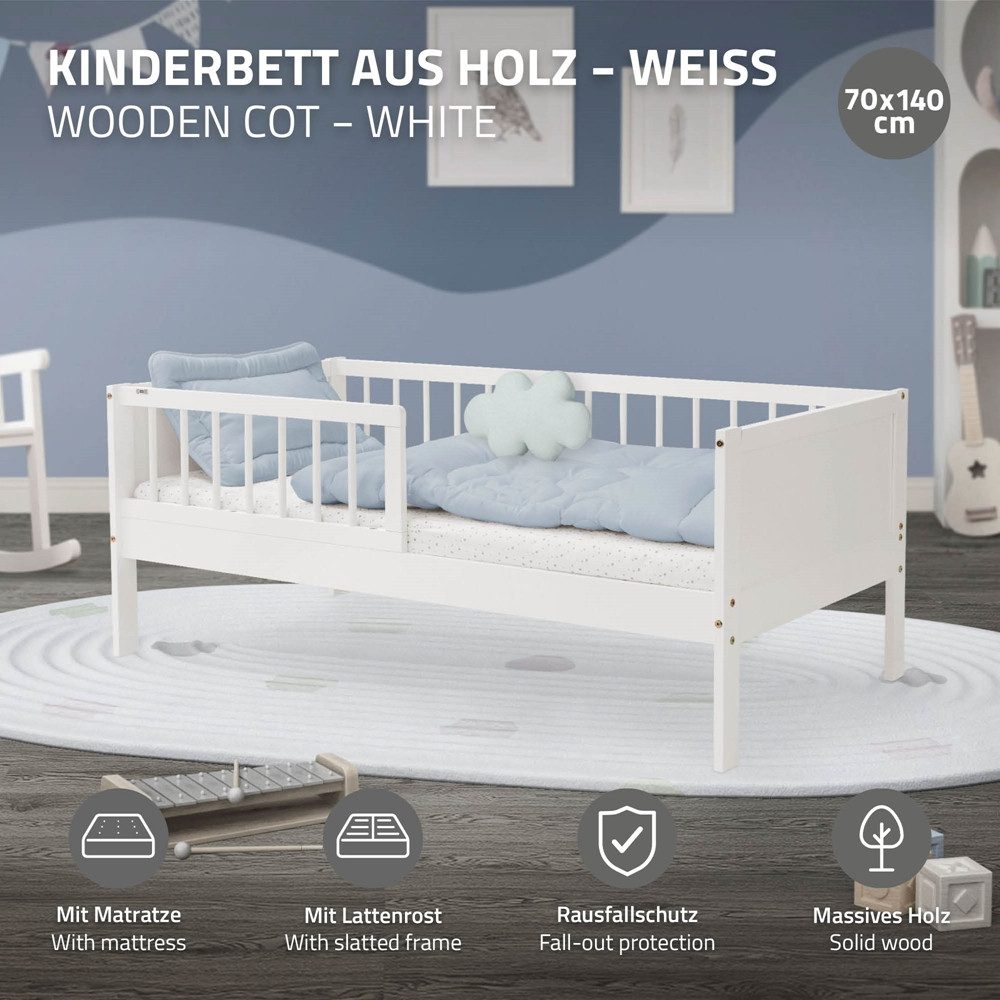 ML-DESIGN Jugendbett Bodenbett Juniorbett inkl. Lattenrost günstig online kaufen