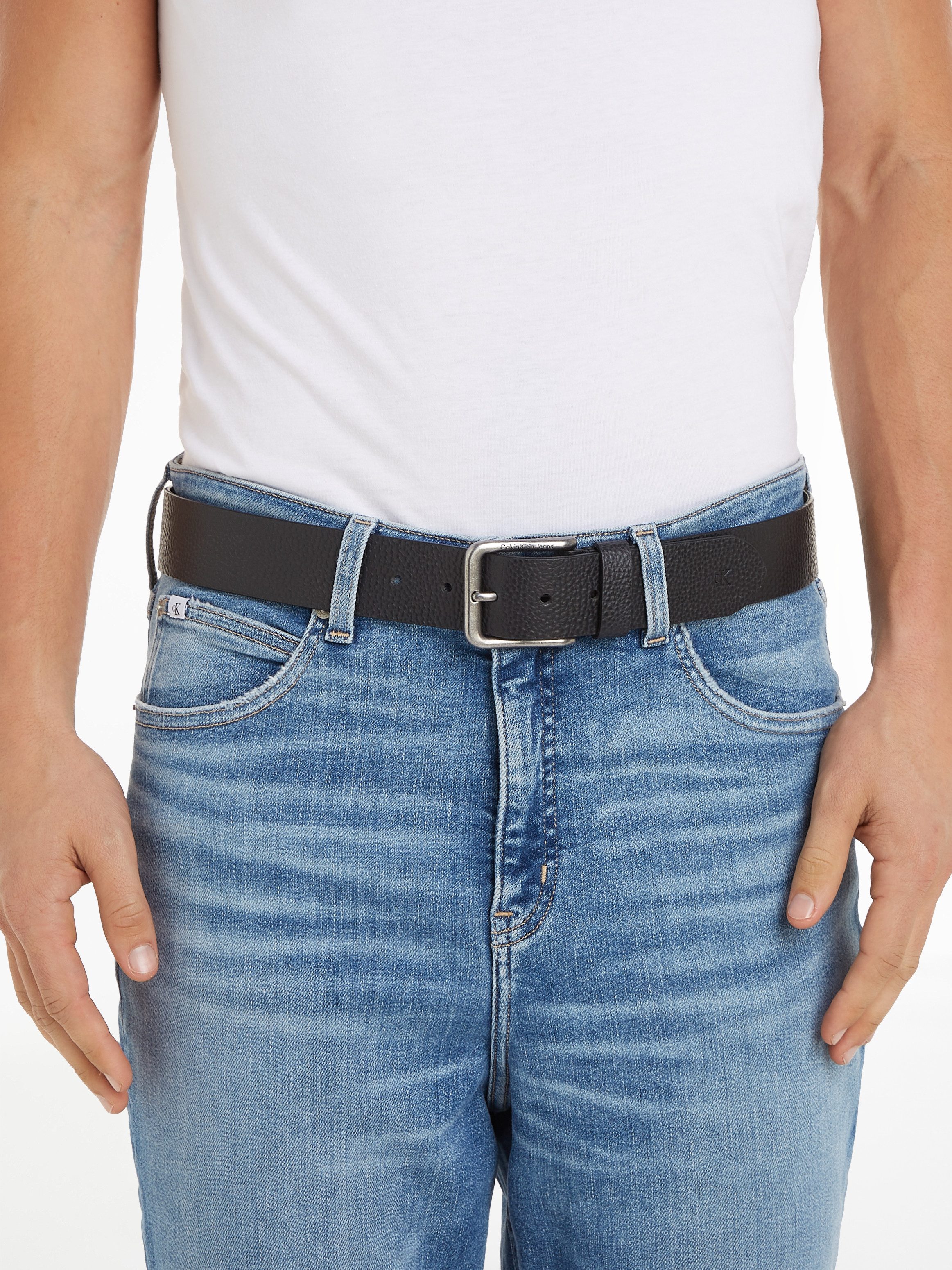 Calvin Klein Jeans Ledergürtel CLASSIC RO LTHR BELT 40MM mit Logoprägung günstig online kaufen