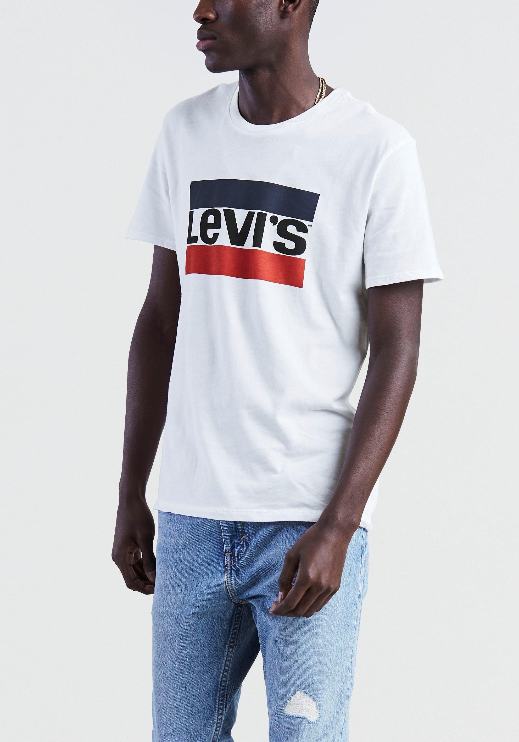 Levi's® T-Shirt mit großem Logoprint weiß