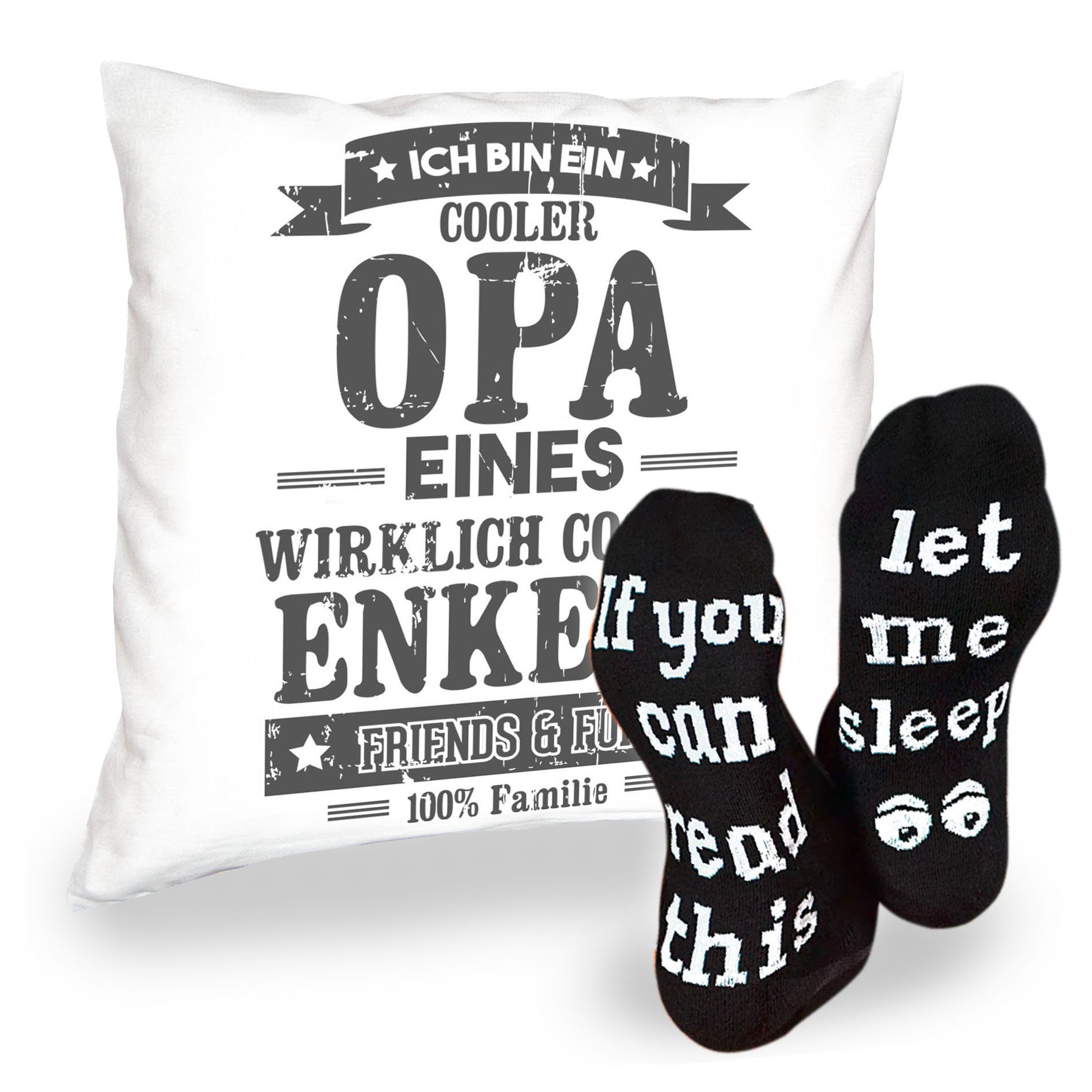 Socken eines Geburtstagsgeschenk Dekokissen & Cooler Enkels weiss Opa Soreso® Kissen Geschenk Sleep, Sprüche