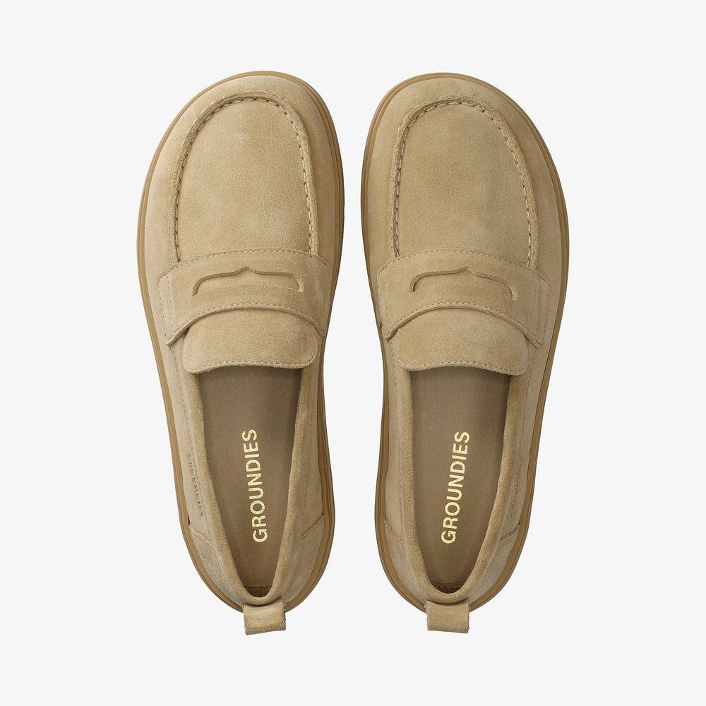 GROUNDIES Groundies - Brisbane Women - Beige Slipper