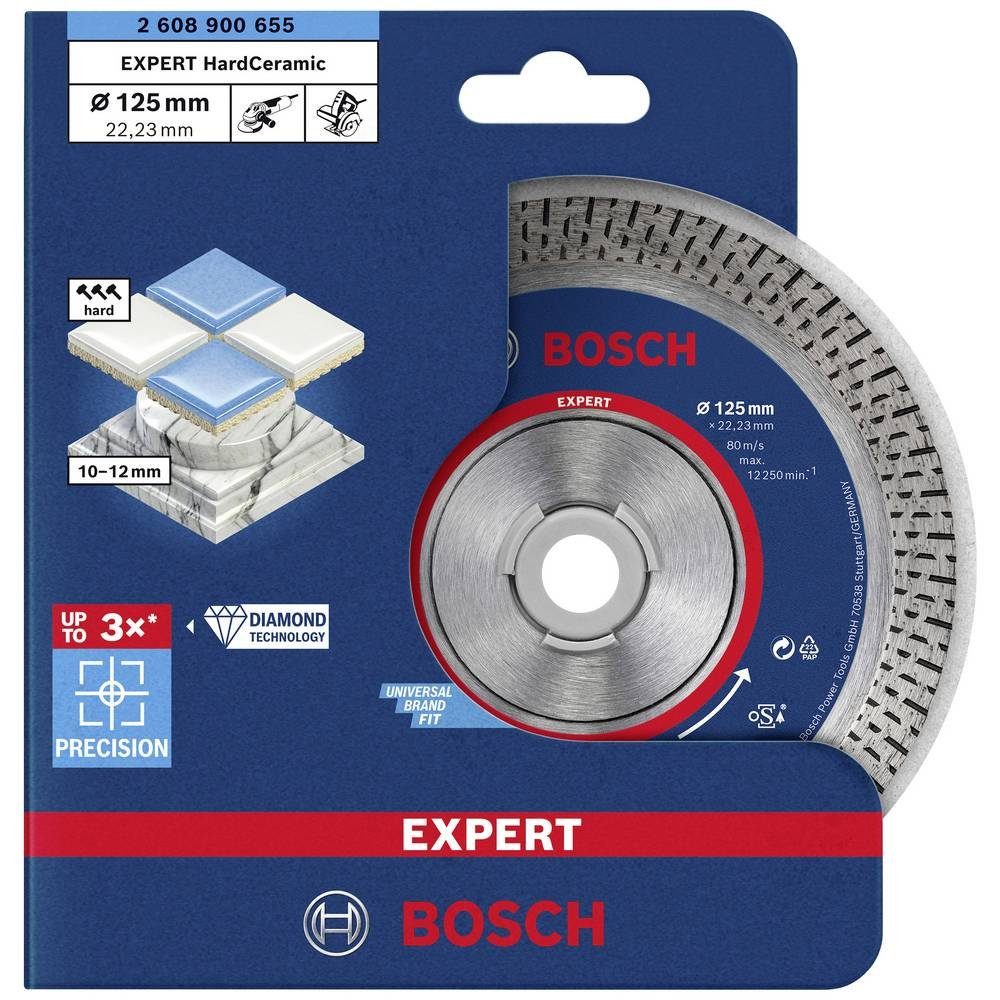 BOSCH Diamanttrennscheibe Diamanttrennscheiben, 125 x 22.23 x 1.4 x 10 mm 2608900655