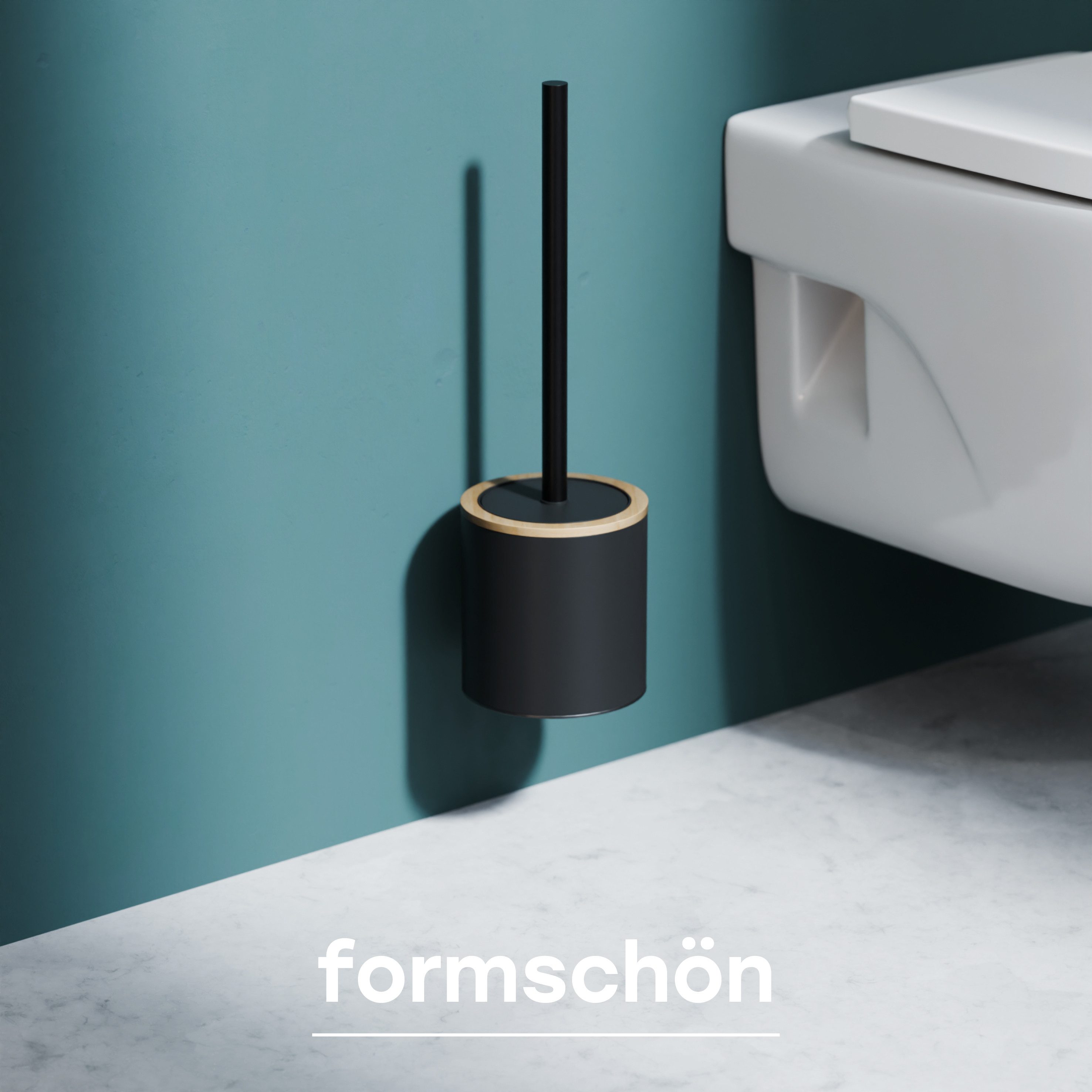 SAVEGA WC-Reinigungsbürste SAVEGA – Klobürste Silikon mit Bambus - Wandmontage, Fliesen, (Packung, 2-tlg), platzsparende Wandmontage, antibakterielle Eigenschaf – Bild 2 von 5
