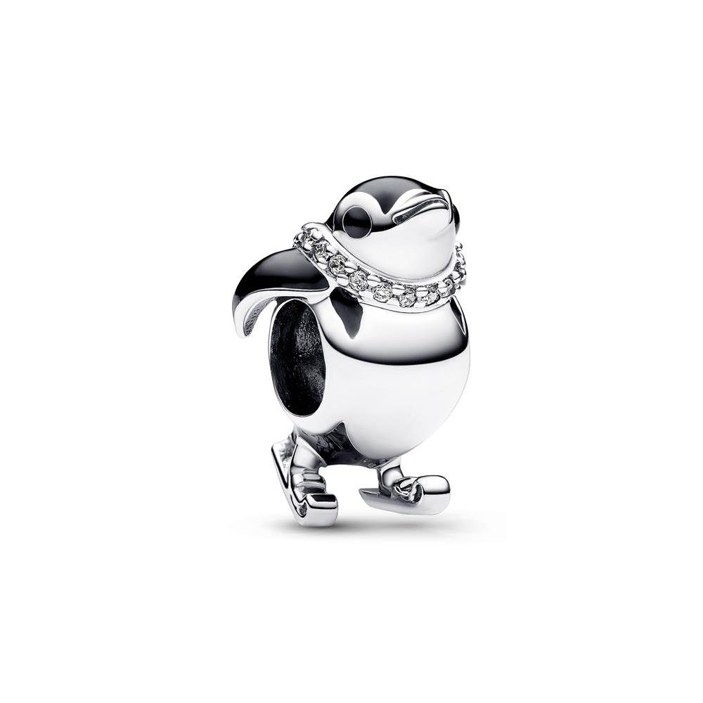 Pandora Bead PANDORA Charm Moments Ski-Pinguin, Sterlingsilber, Emaille
