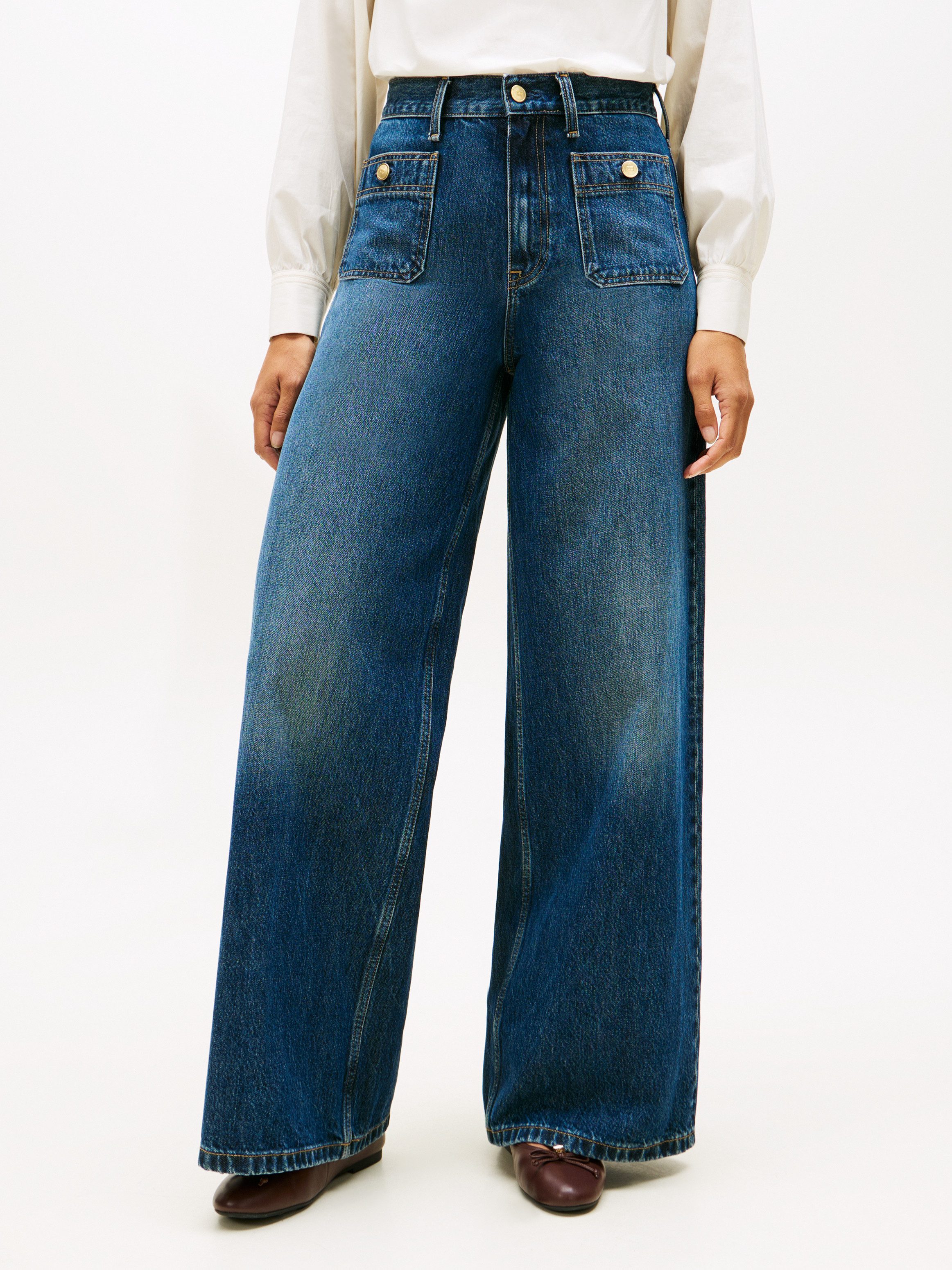 Tommy Hilfiger High-waist-Jeans DNM MINE 70'S WIDE LEG HW