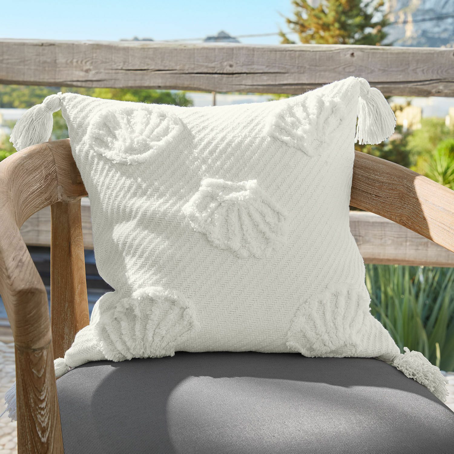 Mirabeau Kissenhülle Kissenhülle Saroufa weiß, (1 günstig online kaufen