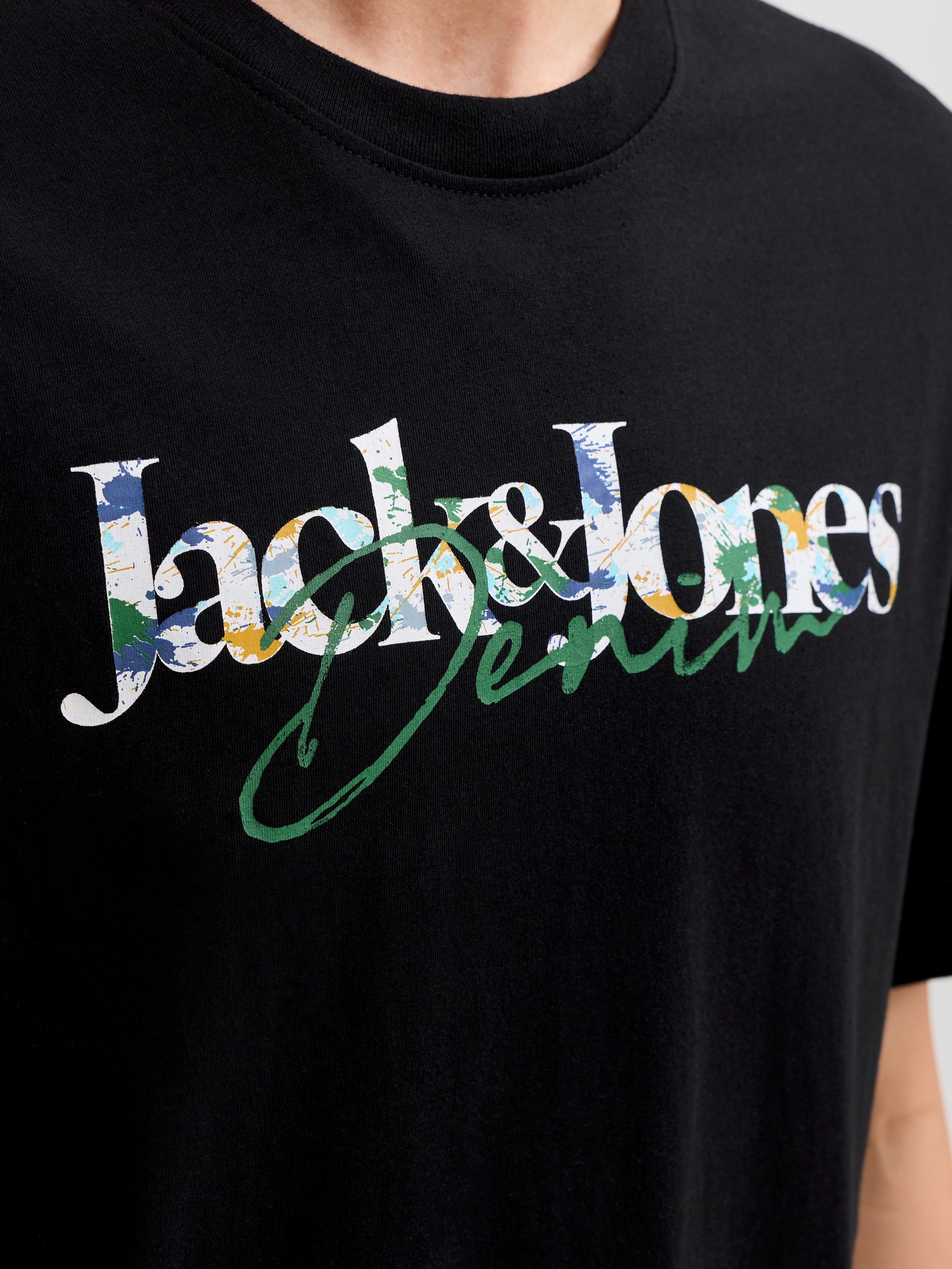 Jack & Jones Rundhalsshirt JJTOM TEE SS CREW NECK SN Baumwolle, regular fit