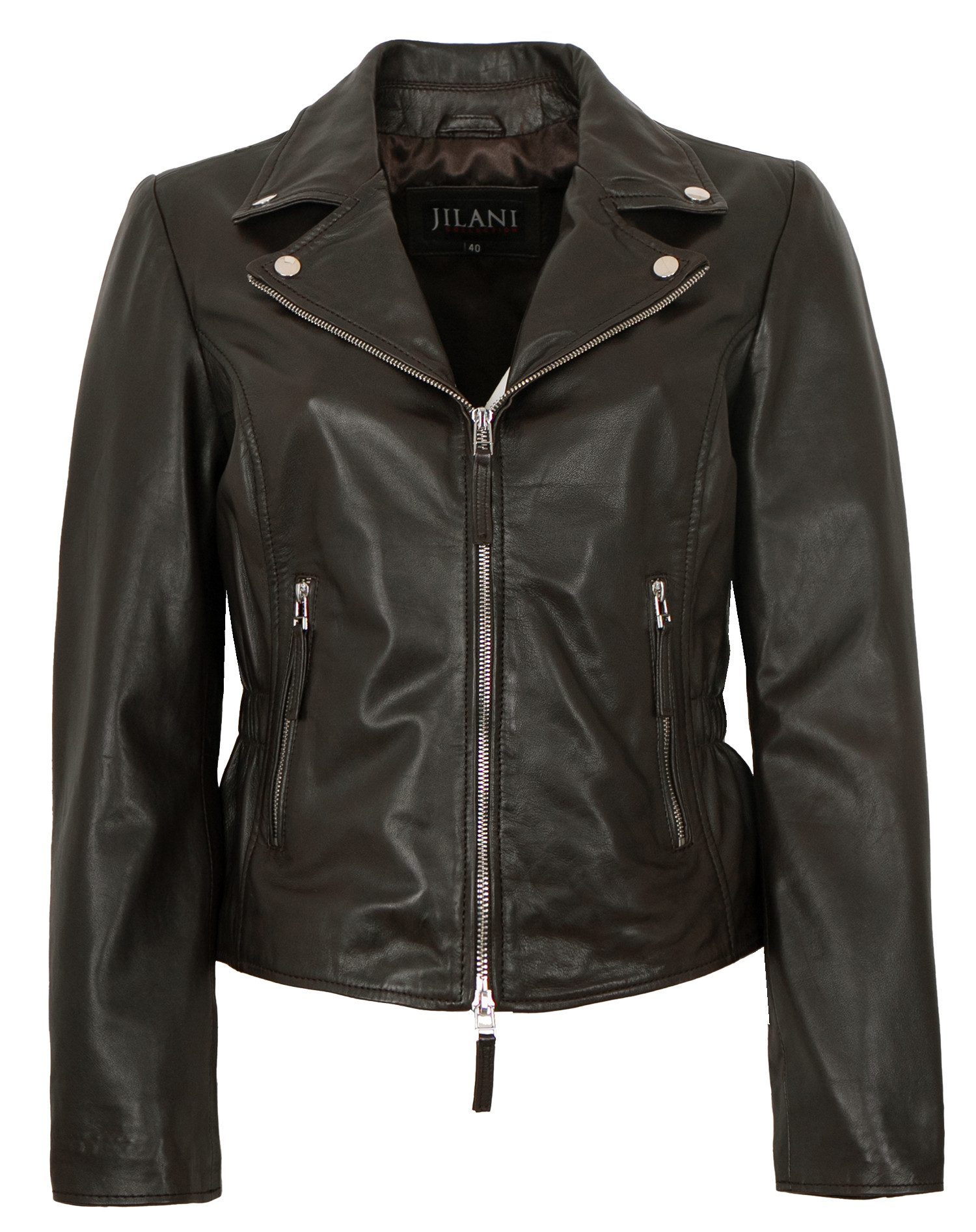 Jilani Lederjacke Jaqueline Jilani - Damen Lederjacke Bikerjacke Lammnappa günstig online kaufen