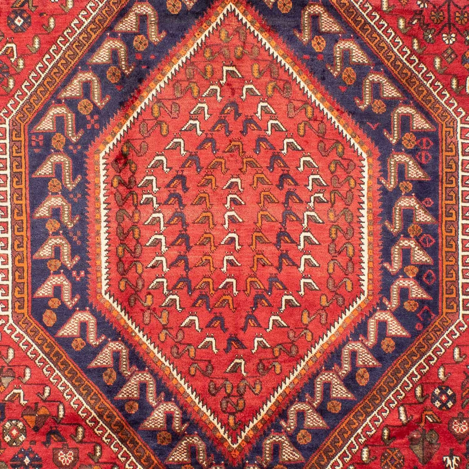 Wollteppich Shiraz Medaillon 207 x morgenland, Rosso rechteckig, mm, cm, mit Höhe: 10 298 Zertifikat Unikat