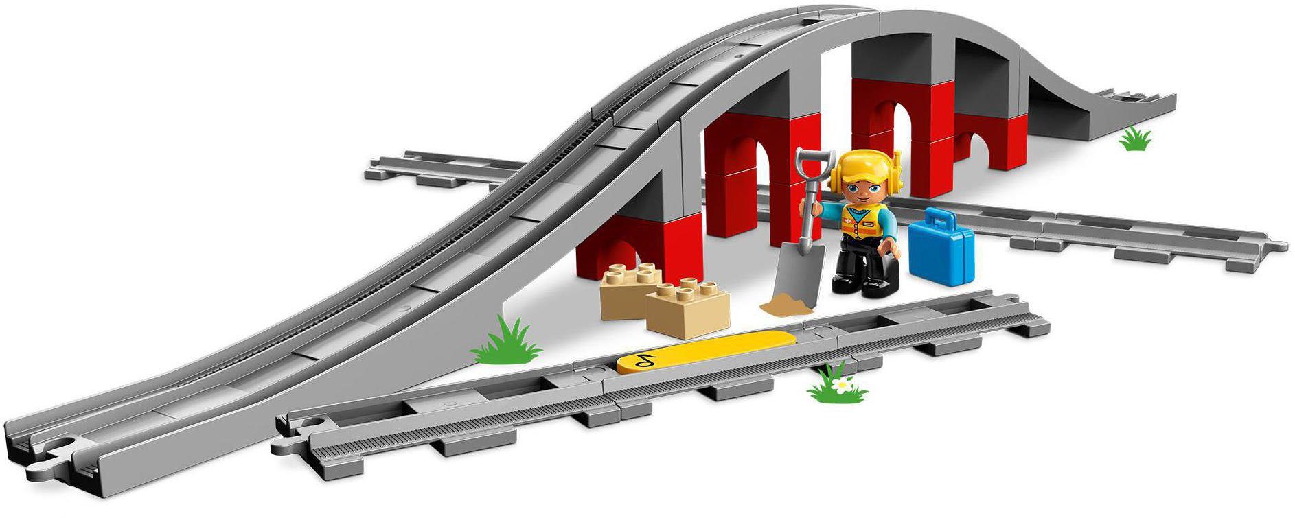 LEGO® Konstruktionsspielsteine Eisenbahnbrücke St), (10872), DUPLO® und in (26 Town, Europe Made LEGO® Schienen