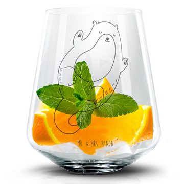 Mr. & Mrs. Panda Cocktailglas Otter Umarmen - Transparent - Geschenk, Seeotter, Fischotter, Cocktai, Premium Glas, Zauberhafte Gravuren