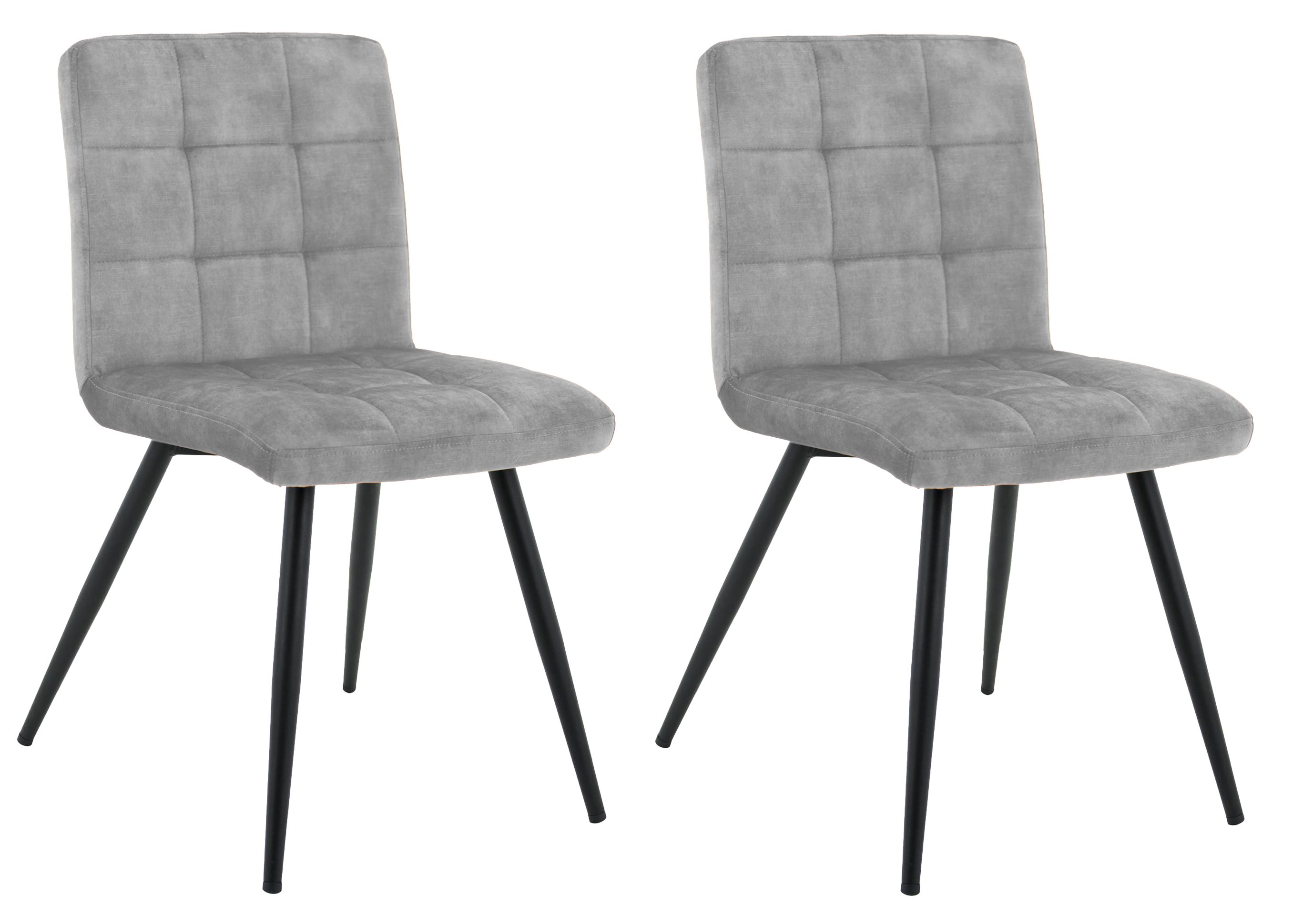 Stuhl Design Stuhl 2er Pack in grau