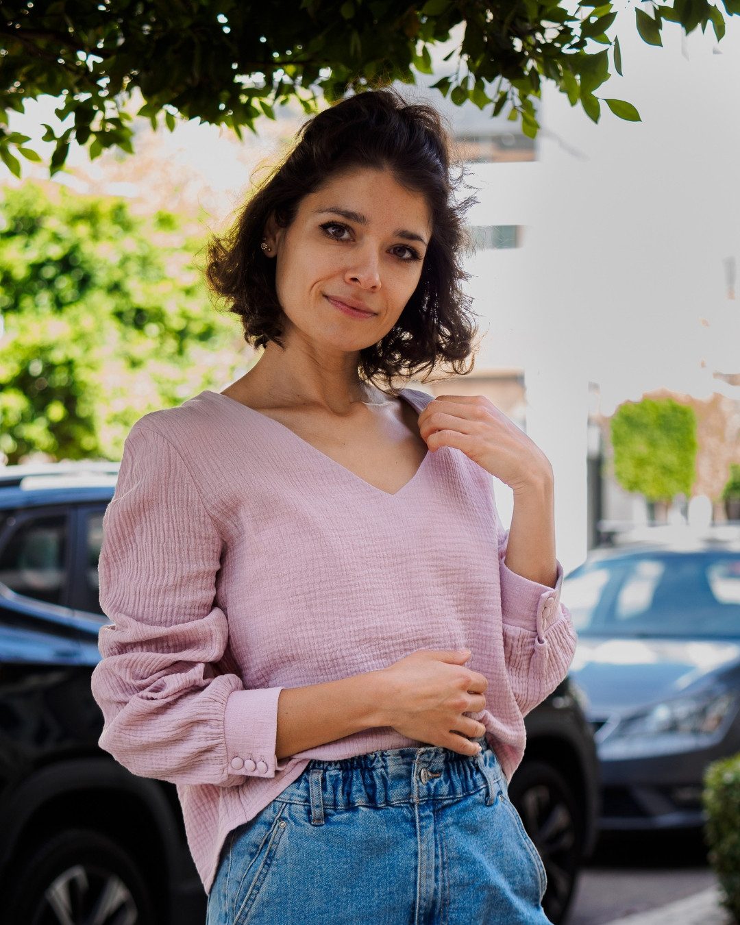 hutch&putch Schlupfbluse Musselin Bluse (kurz) mit günstig online kaufen