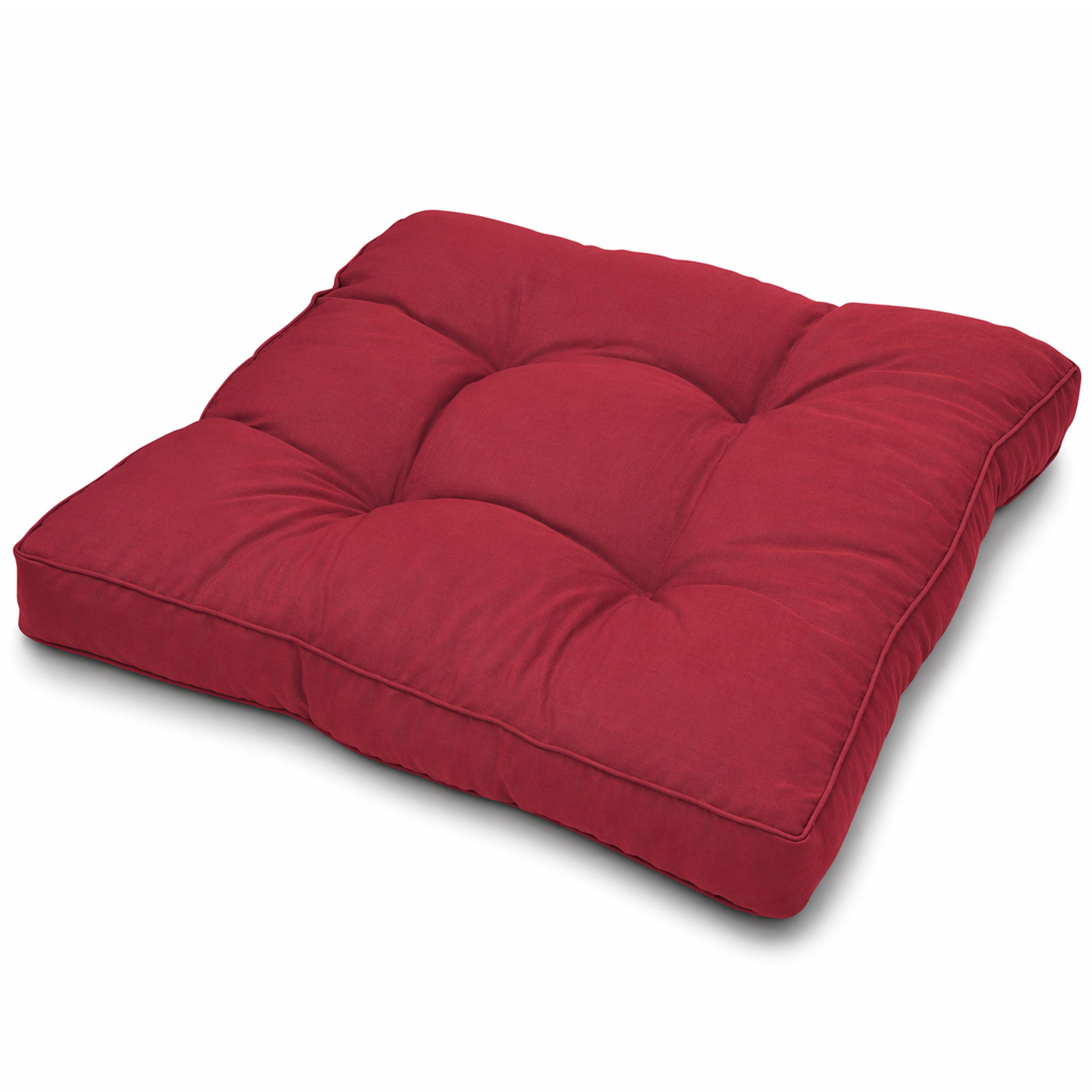Beautissu Sitzkissen Lounge Kissen Outdoor Rot XLuna, 40x40cm, Sitzkissen Gartenstuhl 10 cm dick Sitzpolster Auflagen für Gartenmöbel