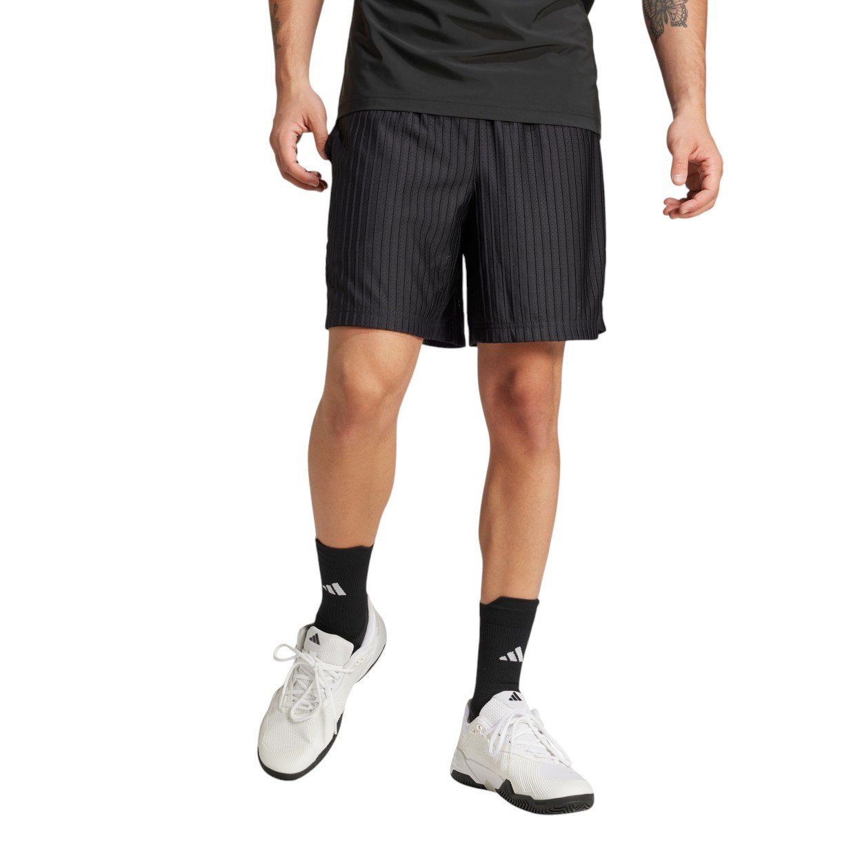 Shorts Tennishose Climacool (integrierte Tight) kurz schwarz Herren