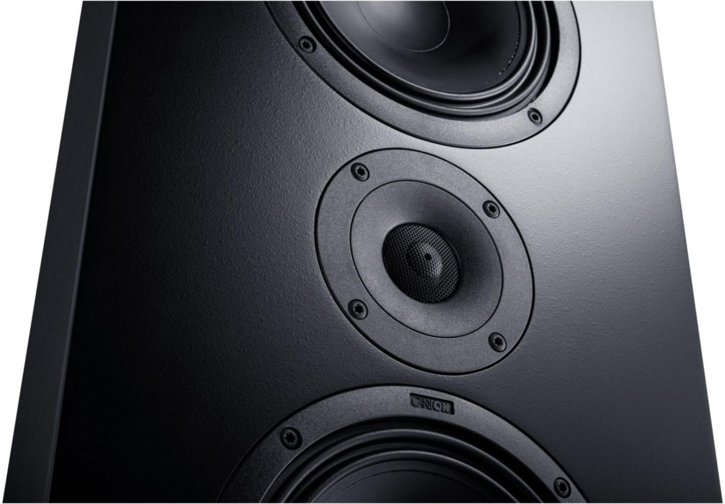 CANTON Atelier InWall 11 schwarz seidenmatt Einbaulautsprecher (140.0 W, Flache Bauweise, rahmenlose magnetische Abdeckung)