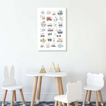 Posterlounge XXL-Wandbild Marta Munte, Mein Fahrzeuge ABC (englisch), Kinderzimmer Skandinavisch Illustration