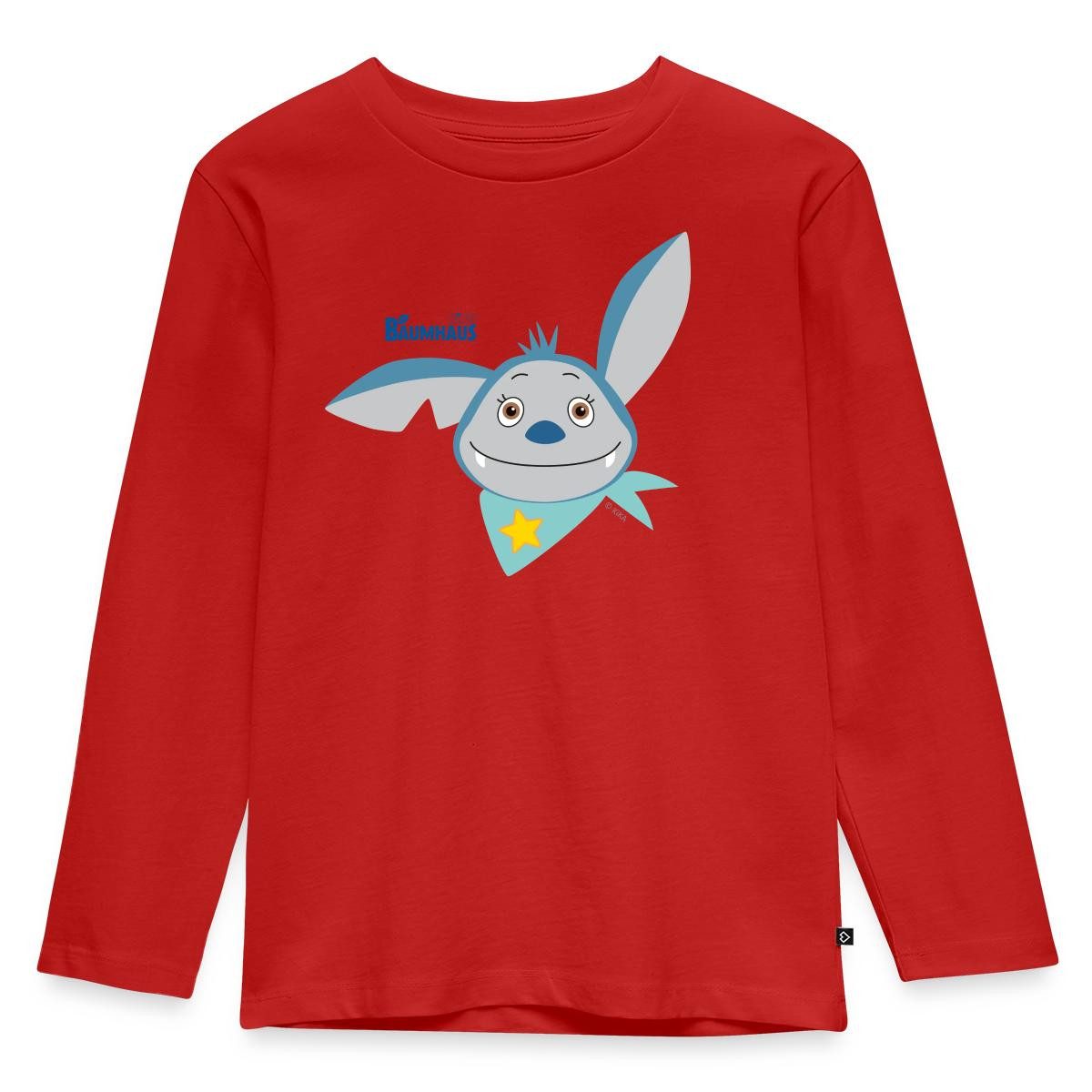 T-Shirt KiKA-Baumhaus mit Fidi Gesicht Kinder Premium Langarmshirt