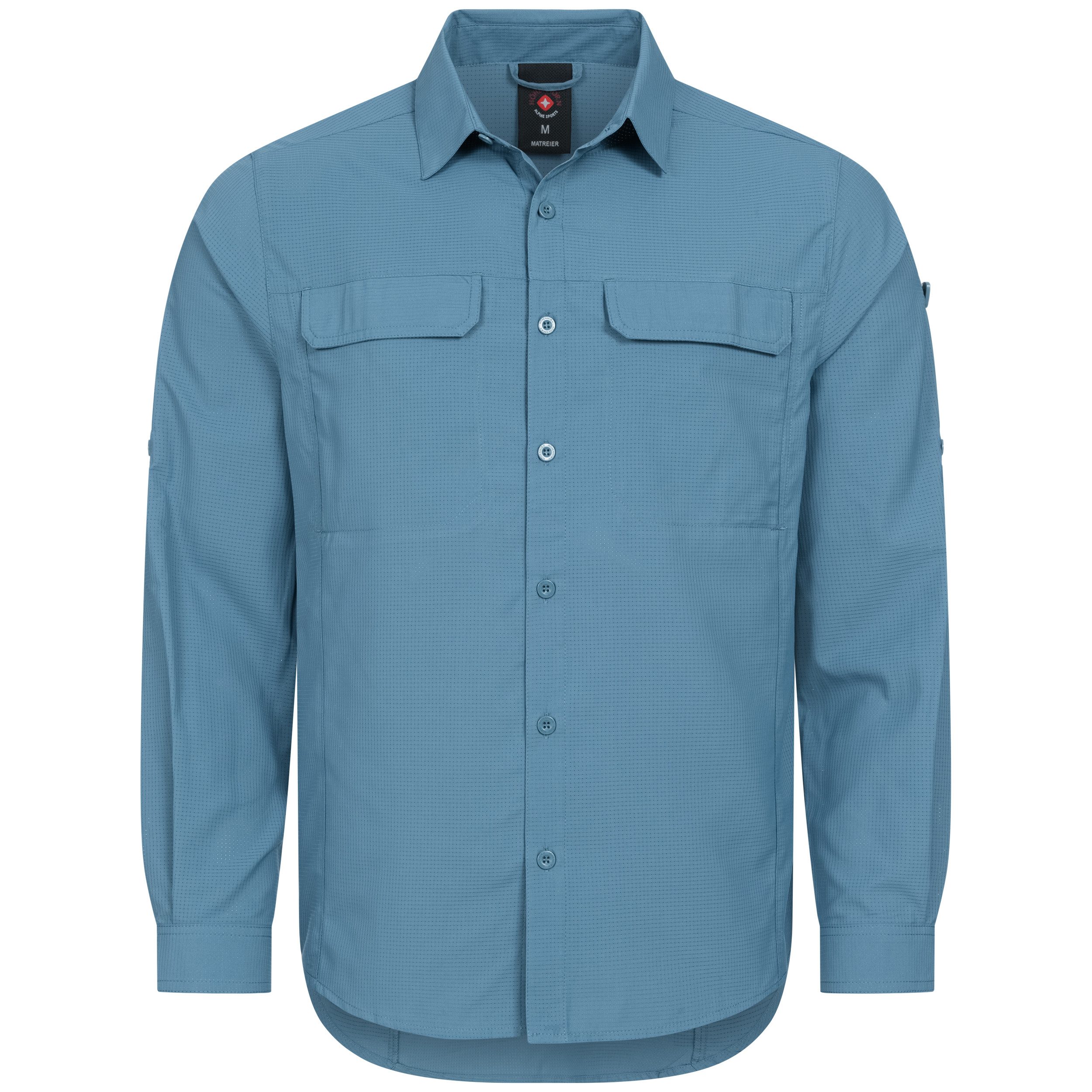 Höhenhorn Funktionshemd Matreier Herren Hemd Langarm Funktionshemd Atmungsaktiv für Männer Button-Down-Hemd, Outdoor, Angelhemd – Bild 2 von 5