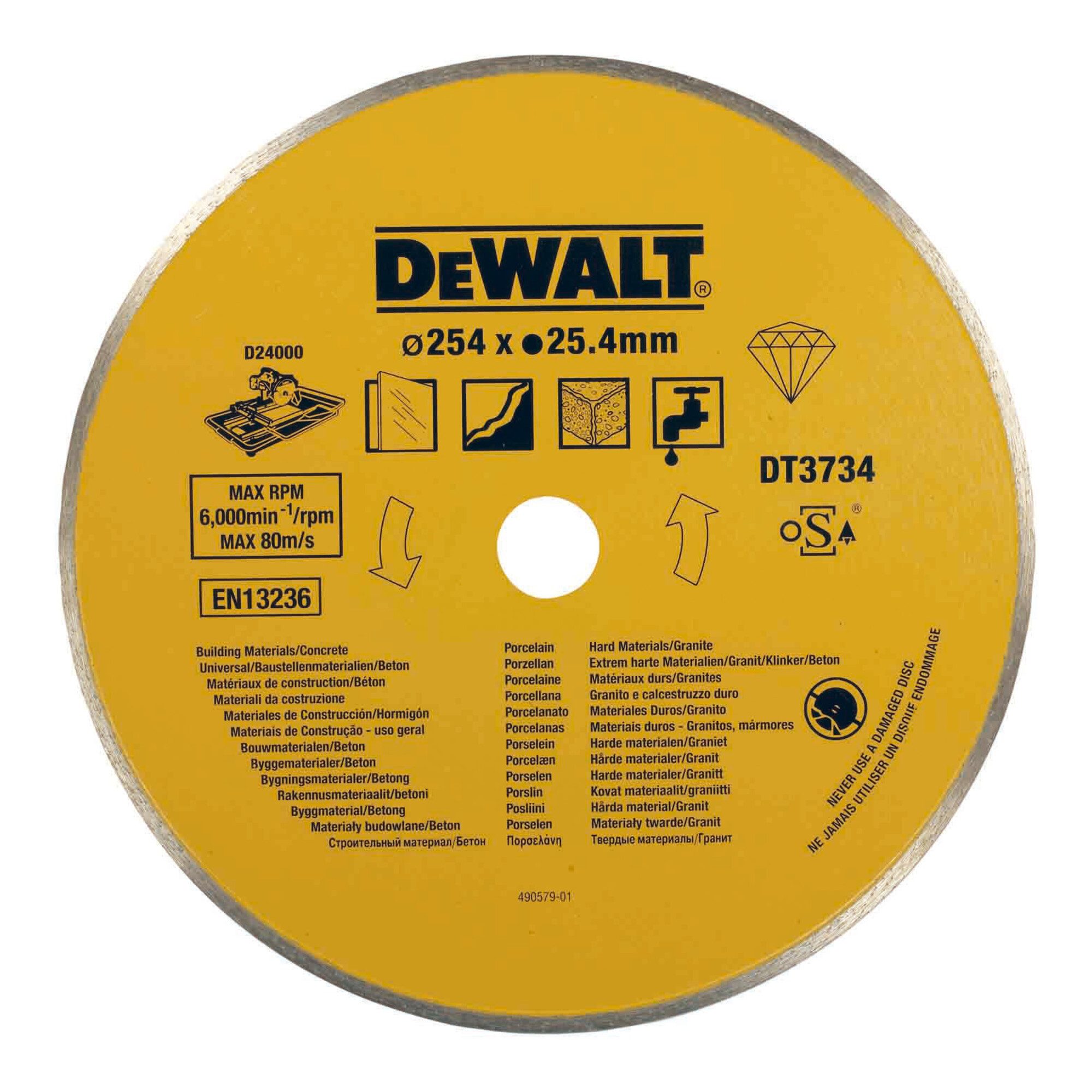 DeWalt Trennscheiben DEWALT Diamanttrennscheibe Eco4 250 mm DT3734-XJ