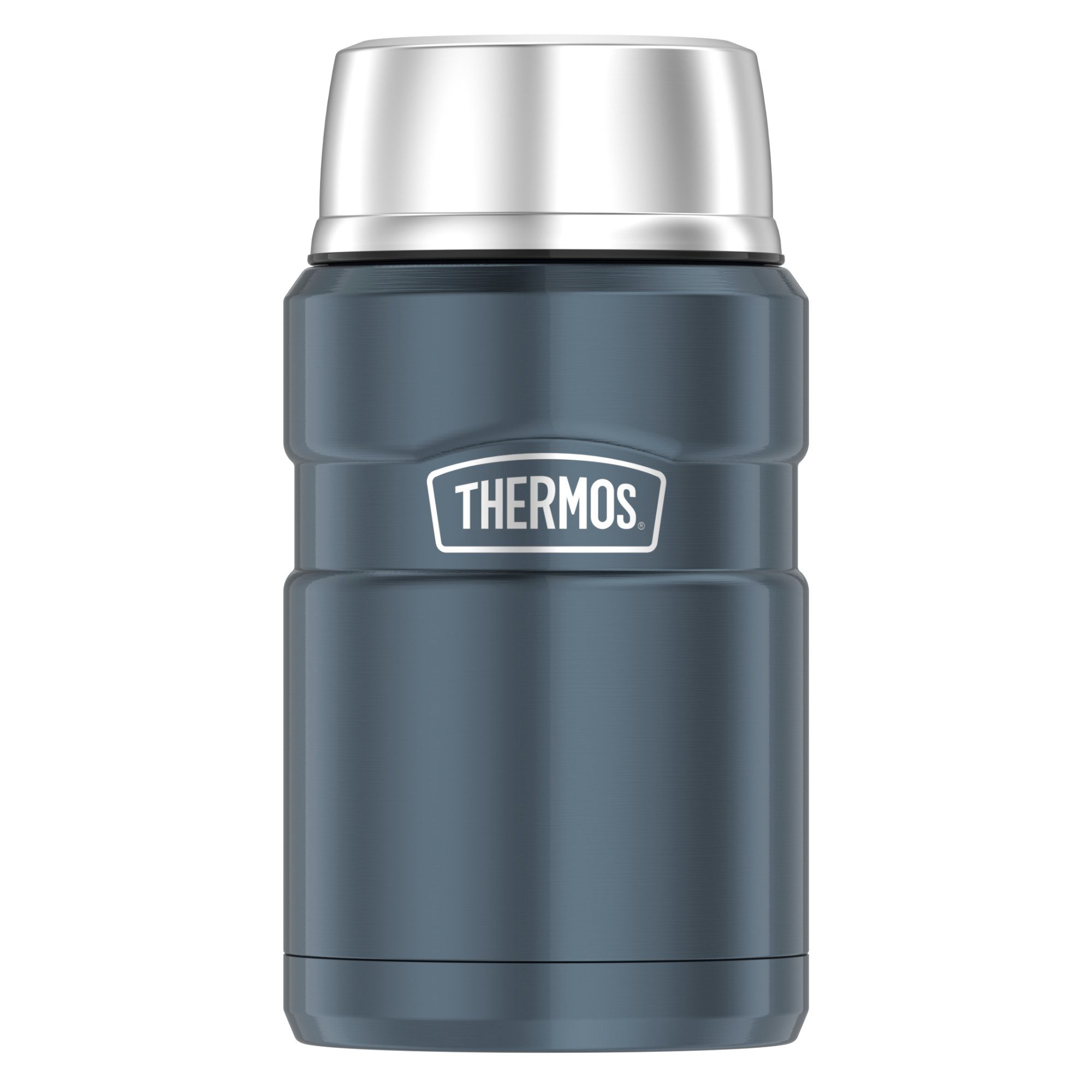 THERMOS Thermobehälter STAINLESS KING, Thermobehälter für Essen, spülmaschinenfest, Edelstahl, Kunststoff, Silikon, (1-tlg), 0,71l, 14h heiß & 24h kalt, dichter Drehverschluss